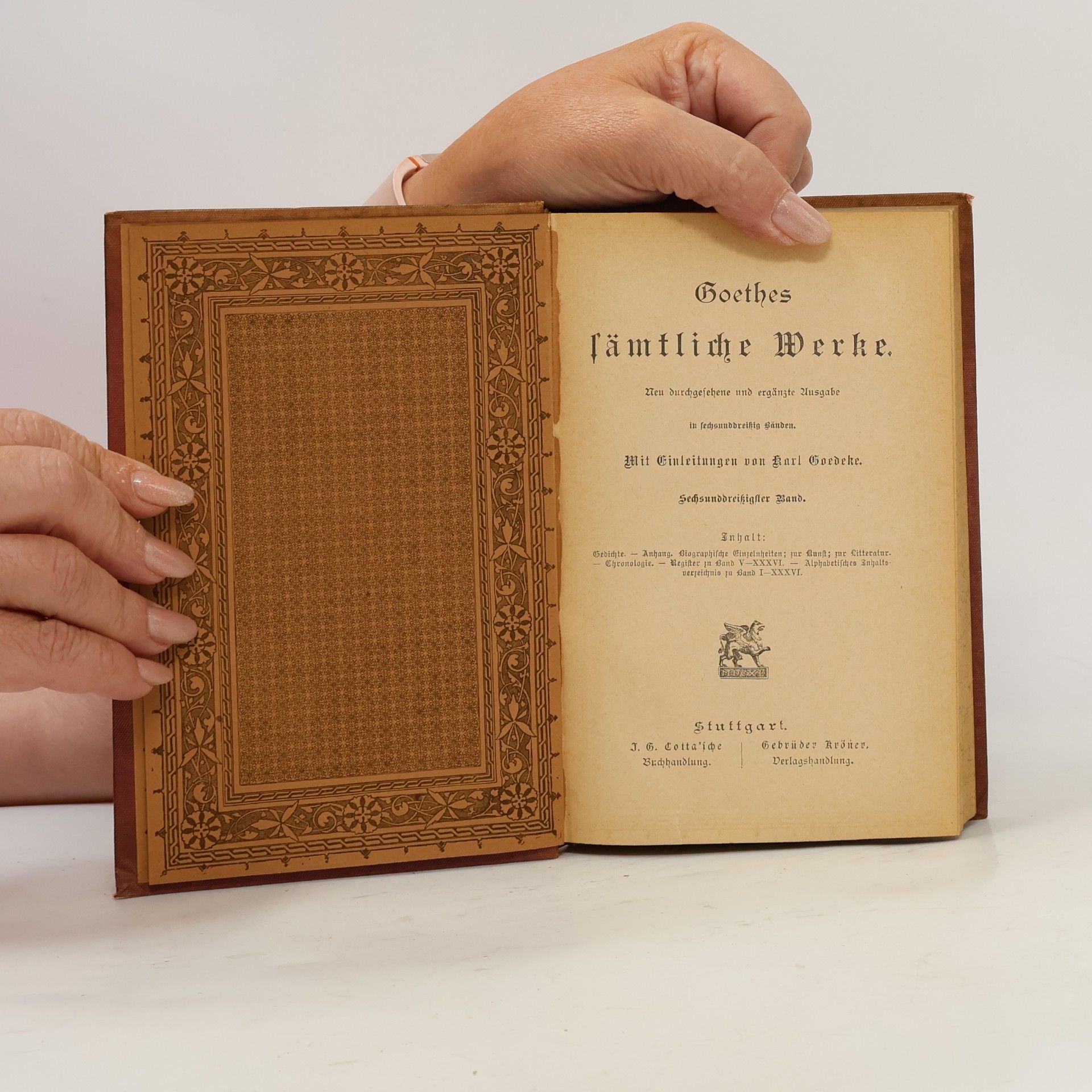 Johann Wolfgang von Goethe Goethes sämtliche Werke 36.