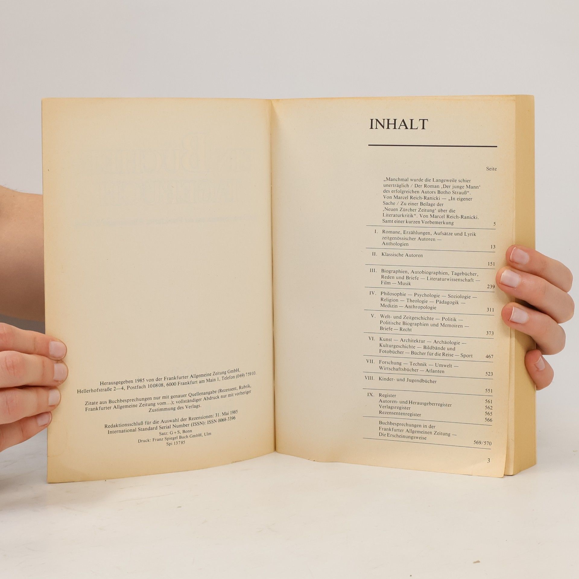 Autorenkollektiv Ein Bücher-Tagebuch 1985