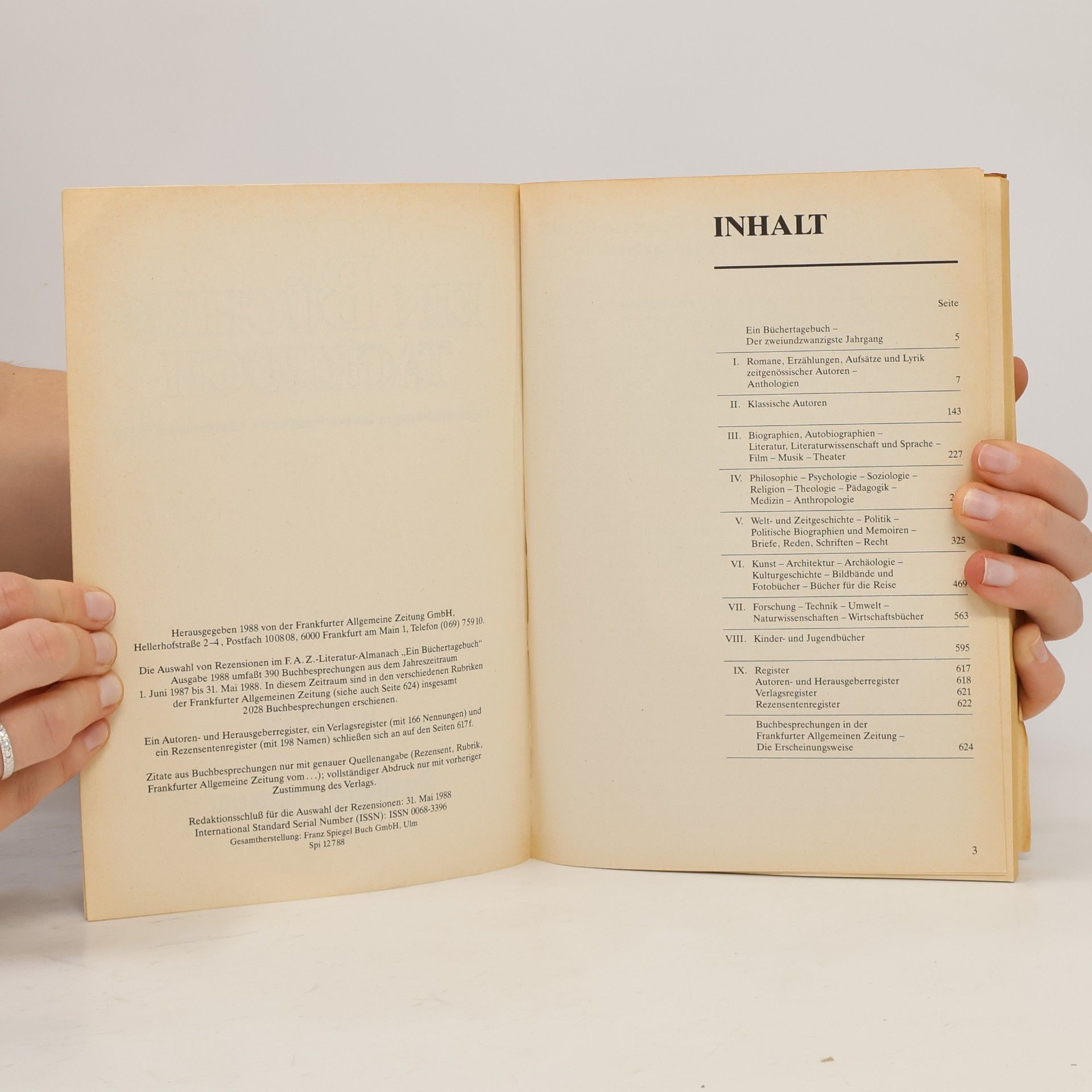 Autorenkollektiv Ein Bücher-Tagebuch 1988
