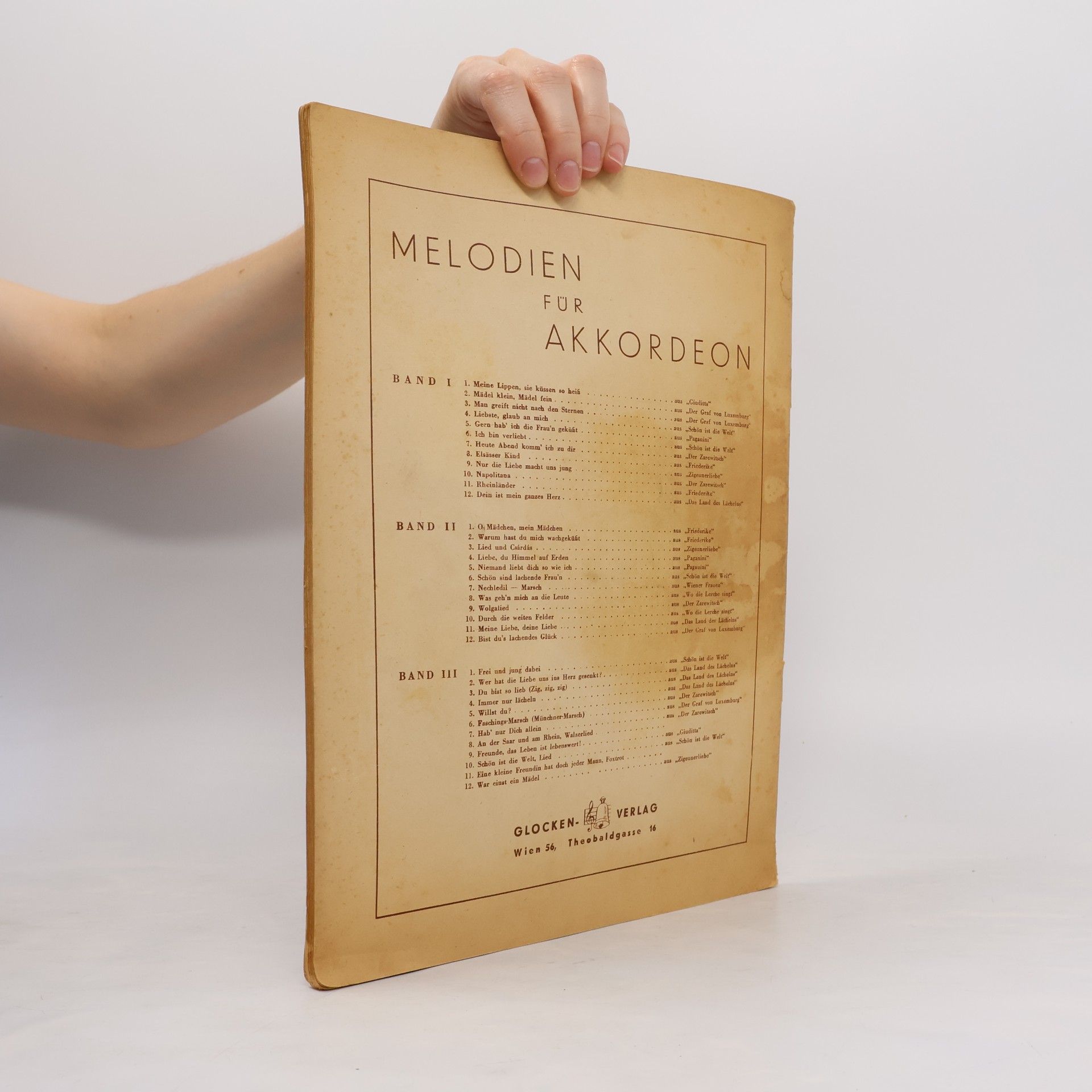 Franz Lehár Melodien für Akkordeon von Franz Lehár. Band IV.
