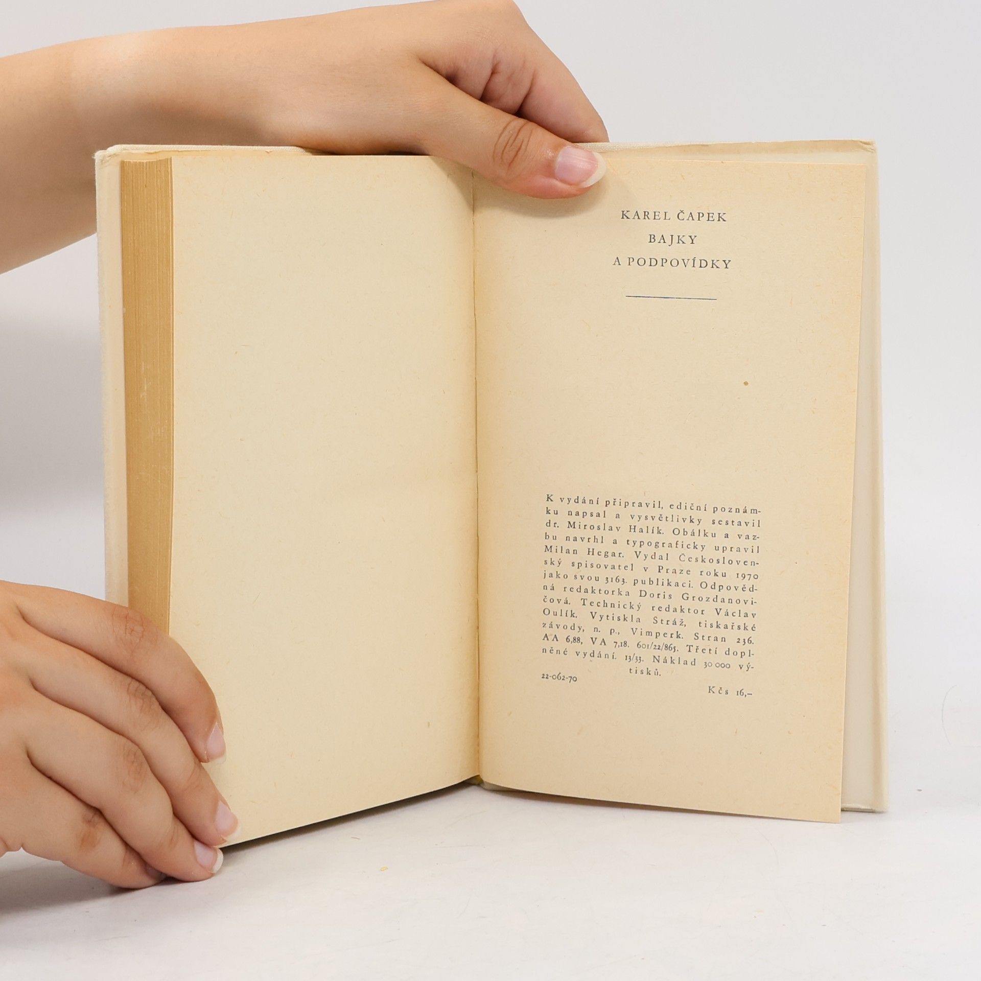 Karel Čapek Bajky a podpovídky