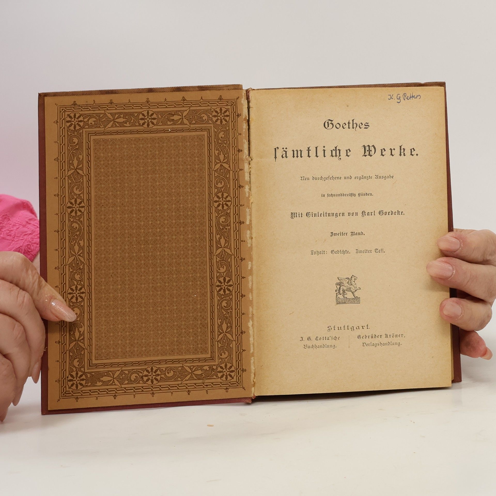Johann Wolfgang von Goethe Goethe's Sämtliche Werke
