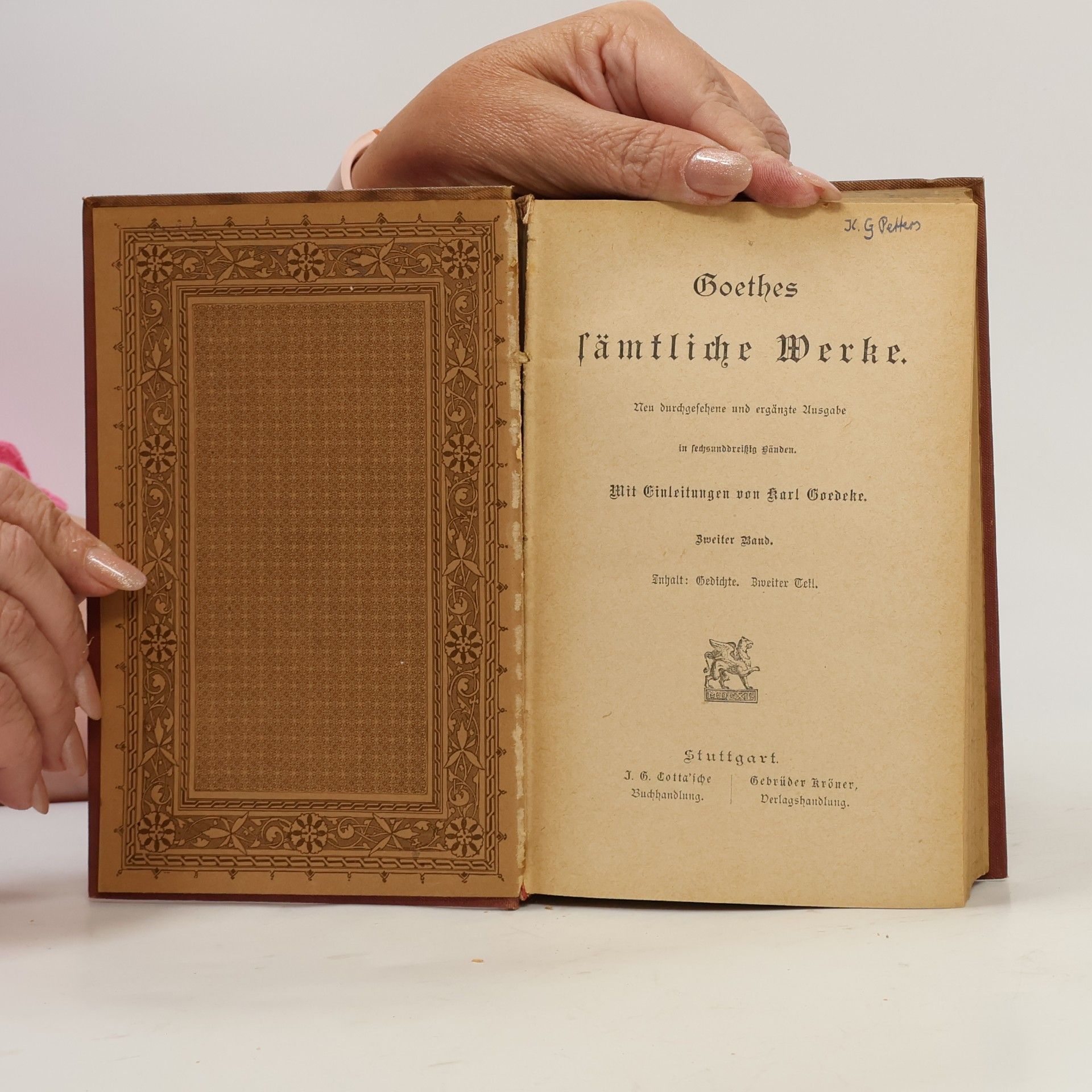 Johann Wolfgang von Goethe Goethe's Sämtliche Werke