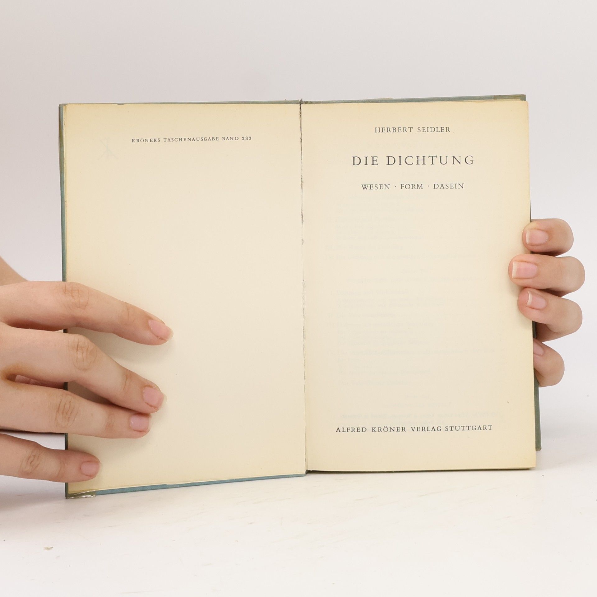 Herbert Seidler Die Dichtung