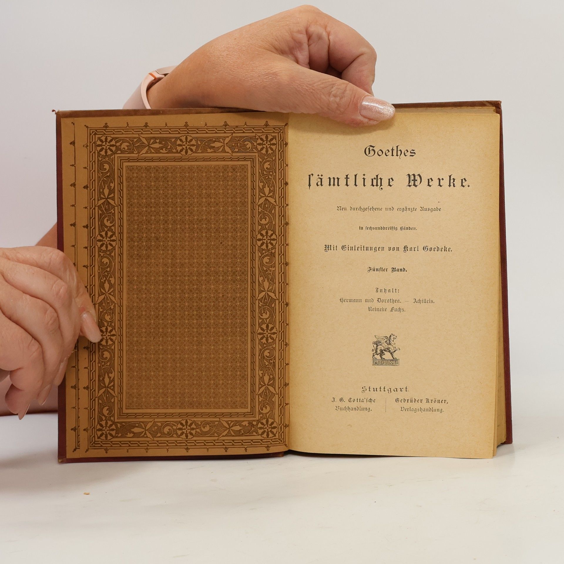 Johann Wolfgang von Goethe Goethes sämtliche Werke 5. Band