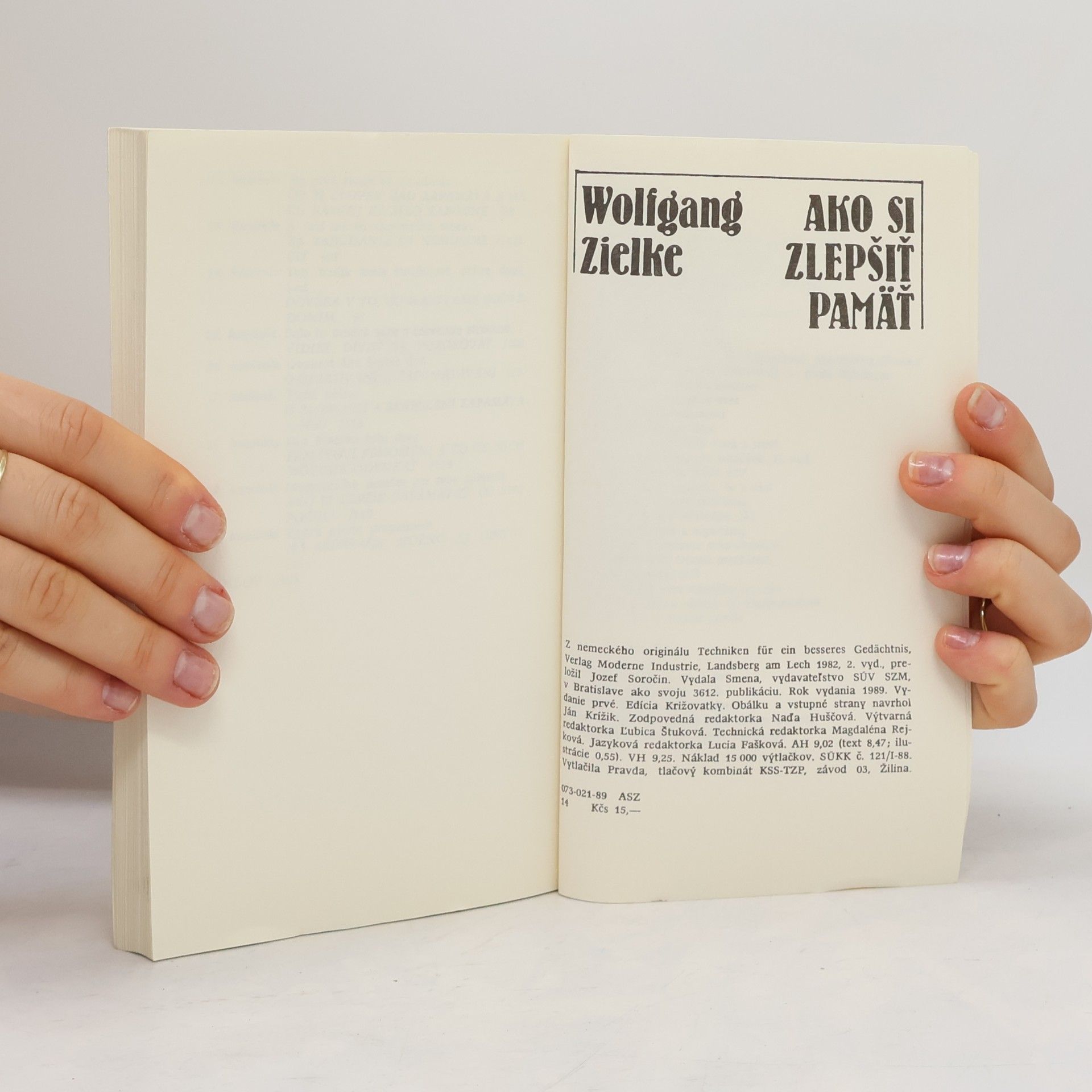 Wolfgang Zielke Ako si zlepšit pamať