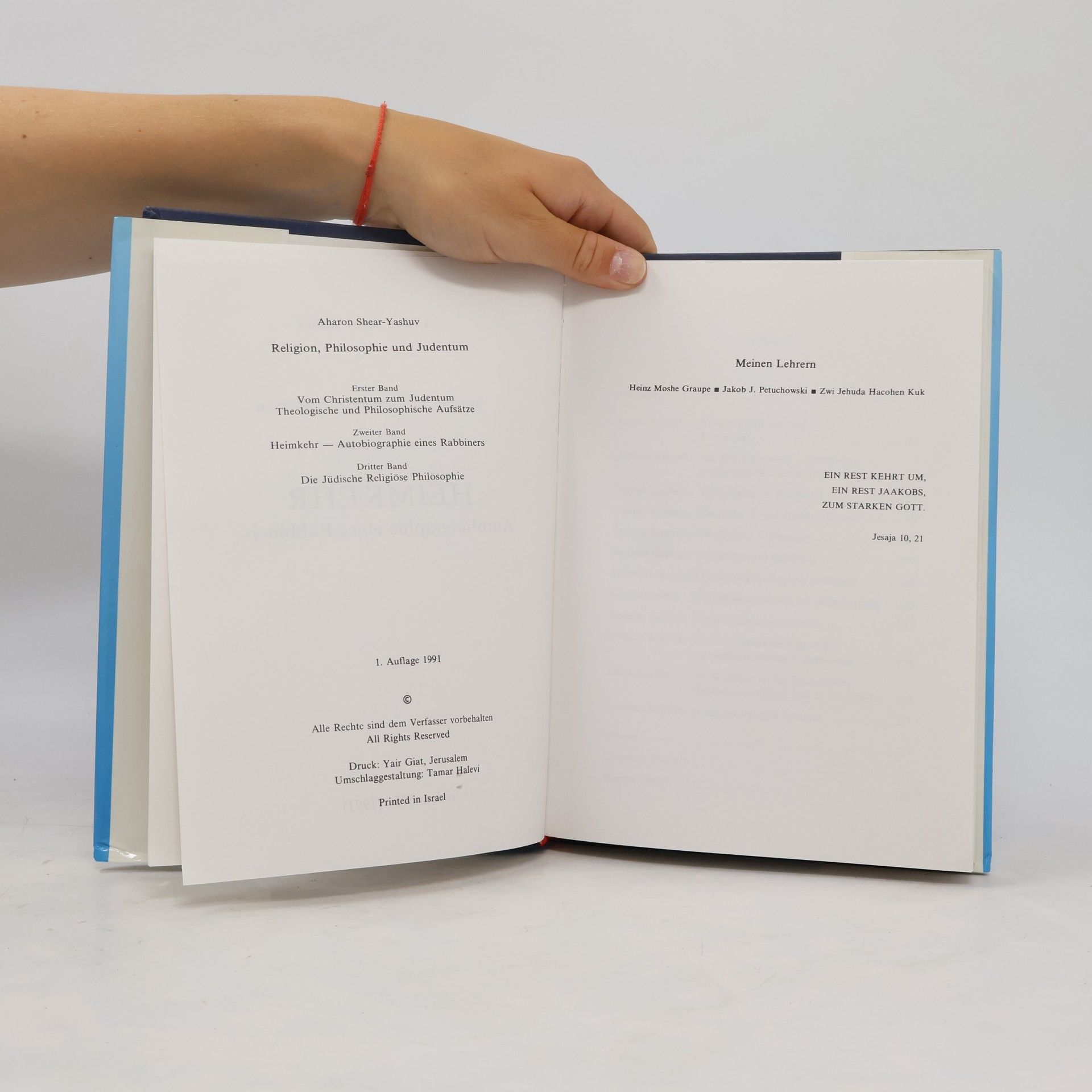 Aharon Shear-Yashuv Heimkehr. Autobiographie eines Rabbiners 2