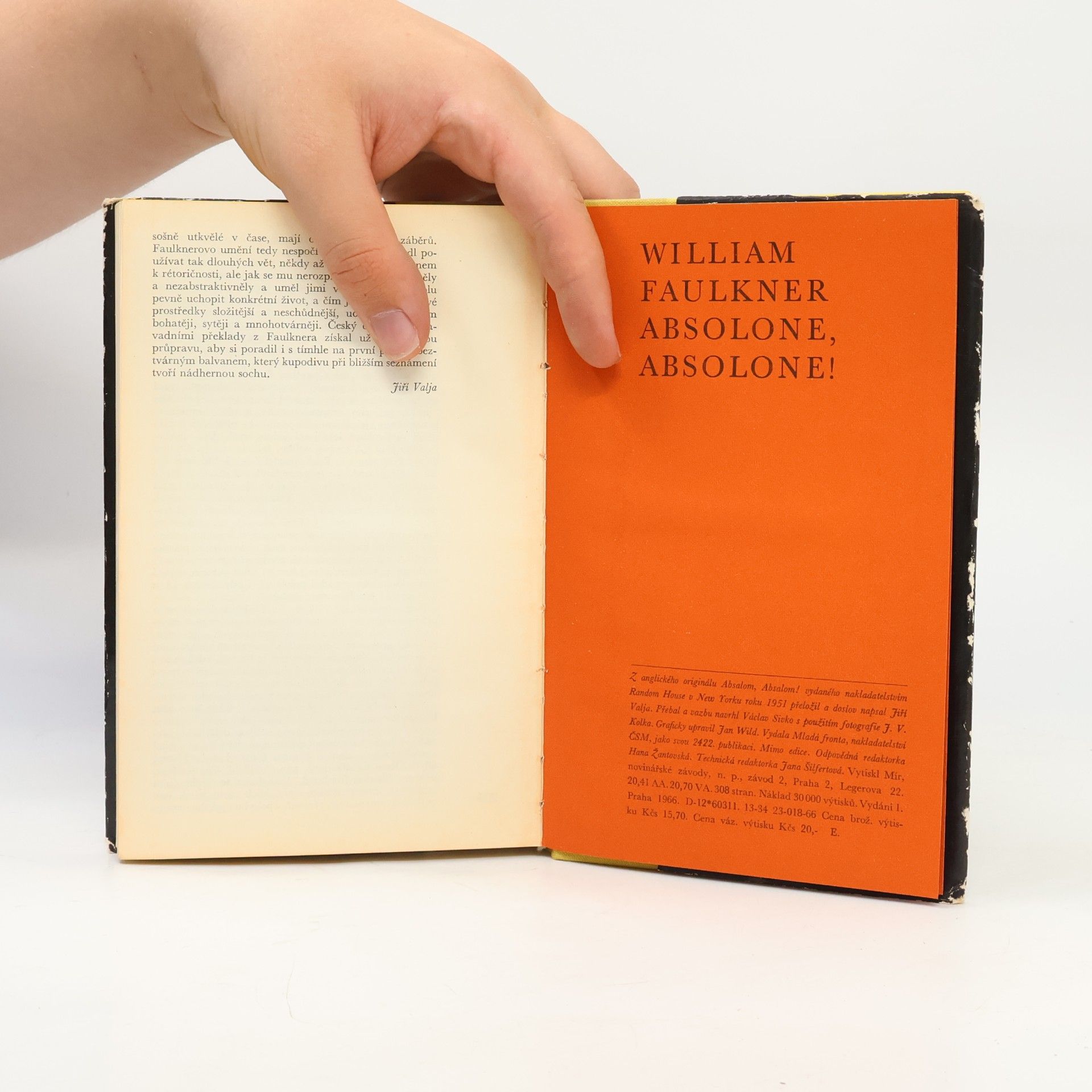 William Faulkner Absolone, Absolone!