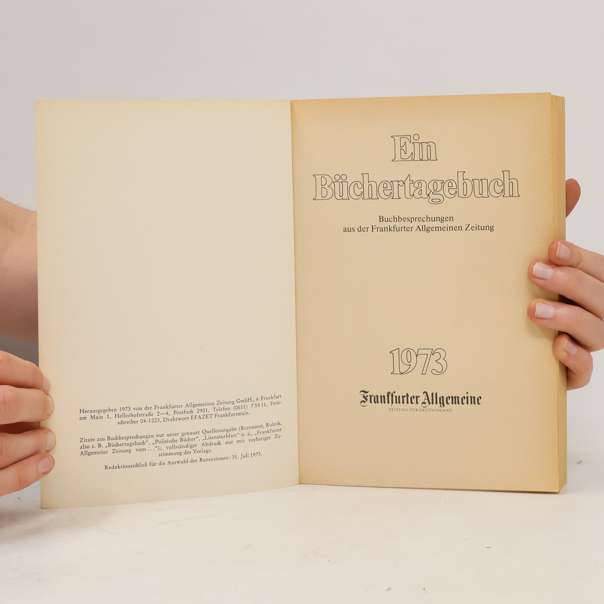 Kolektiv autorů Ein Büchertagebuch 1973