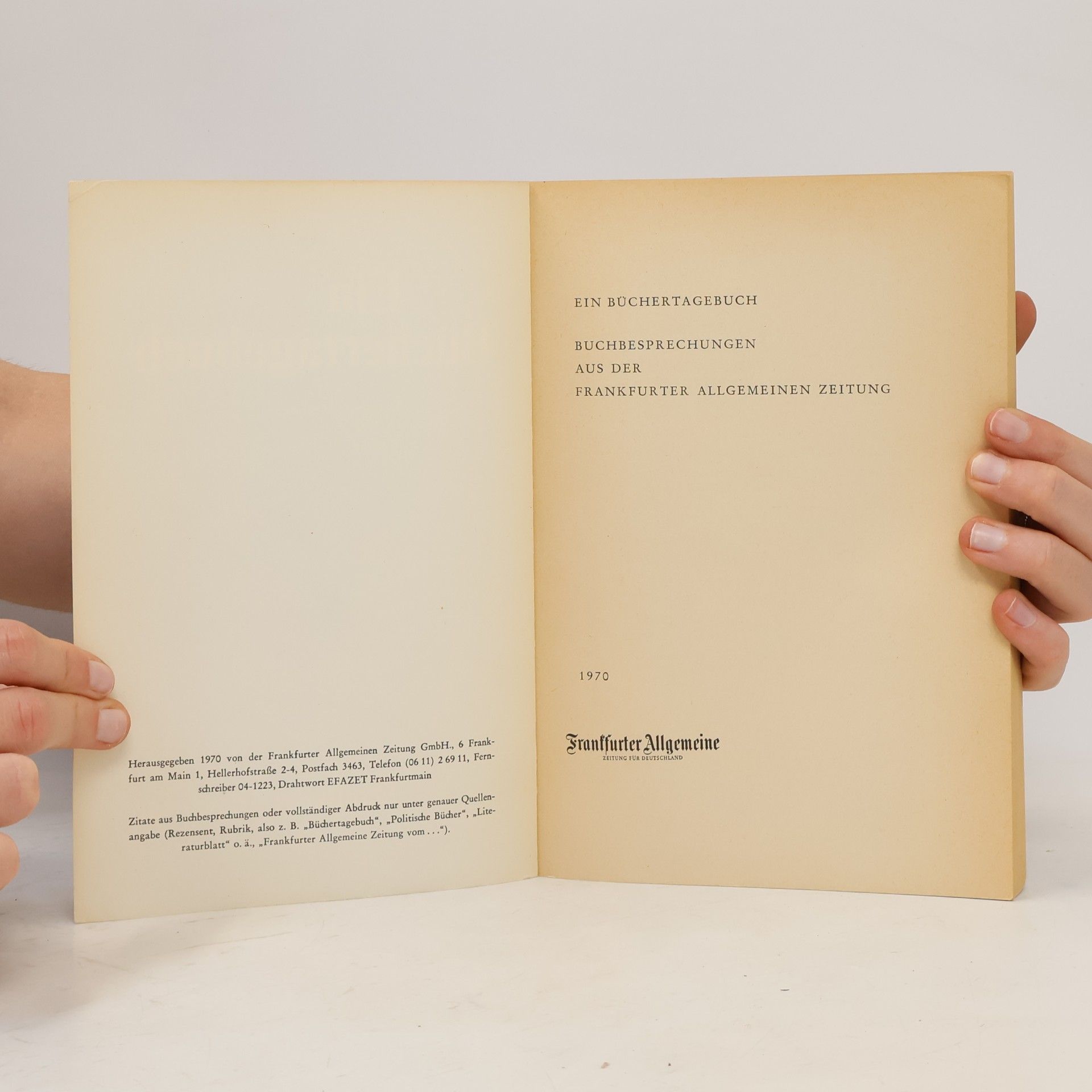 Autorenkollektiv Ein Büchertagebuch 1970