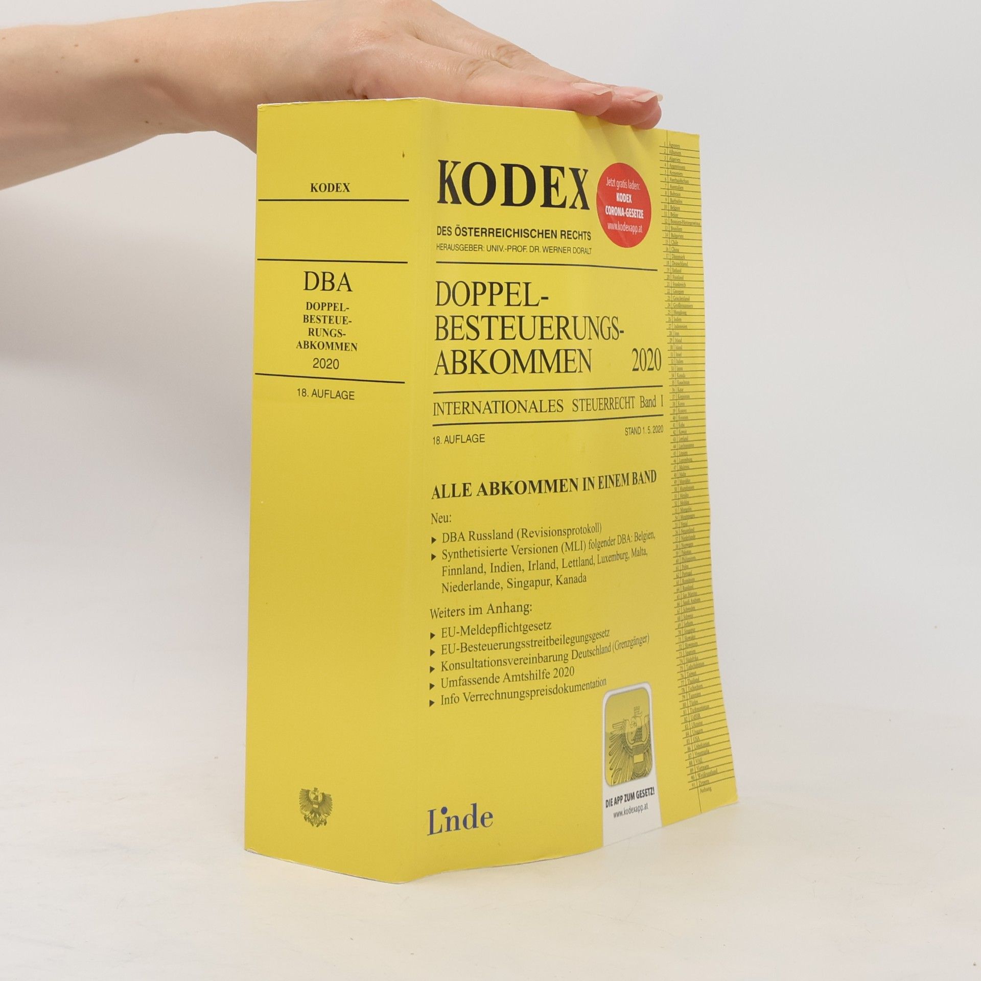 Judith Herdin-Winter Kodex Internationales Steuerrecht - 1: Kodex Doppelbesteuerungsabkommen 2020