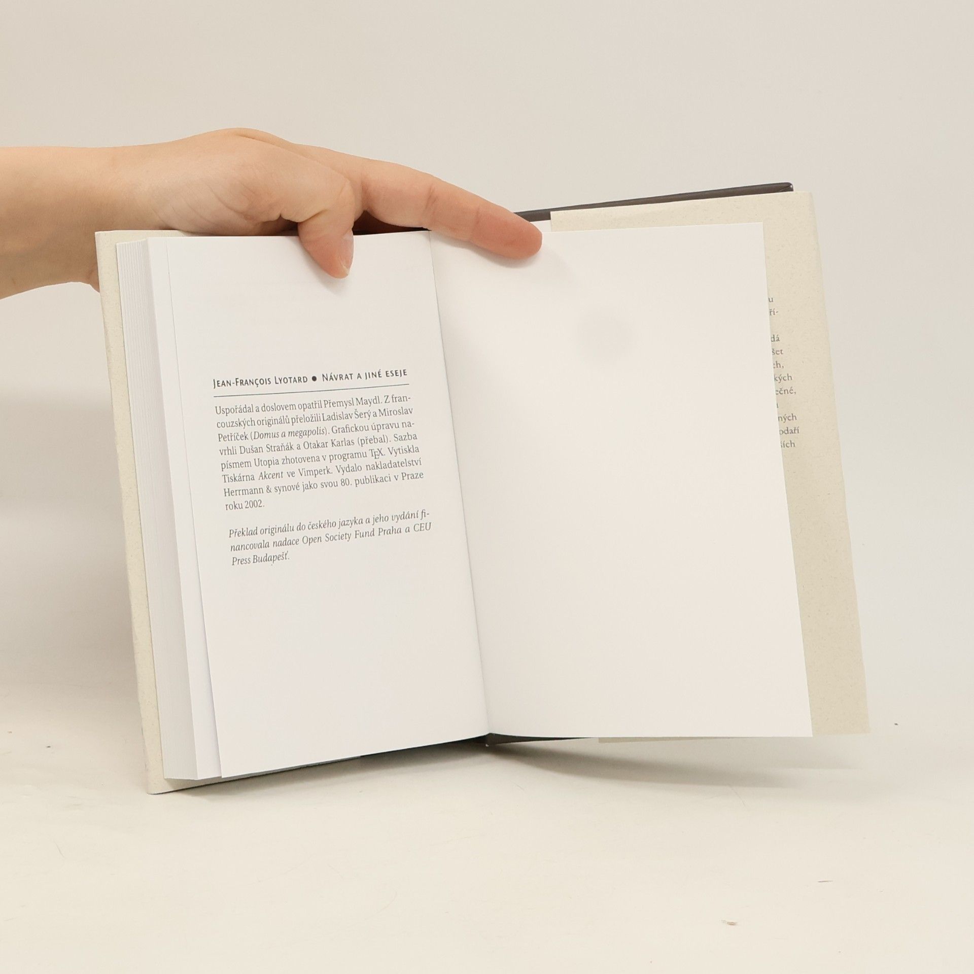 Jean-François Lyotard Návrat a jiné eseje