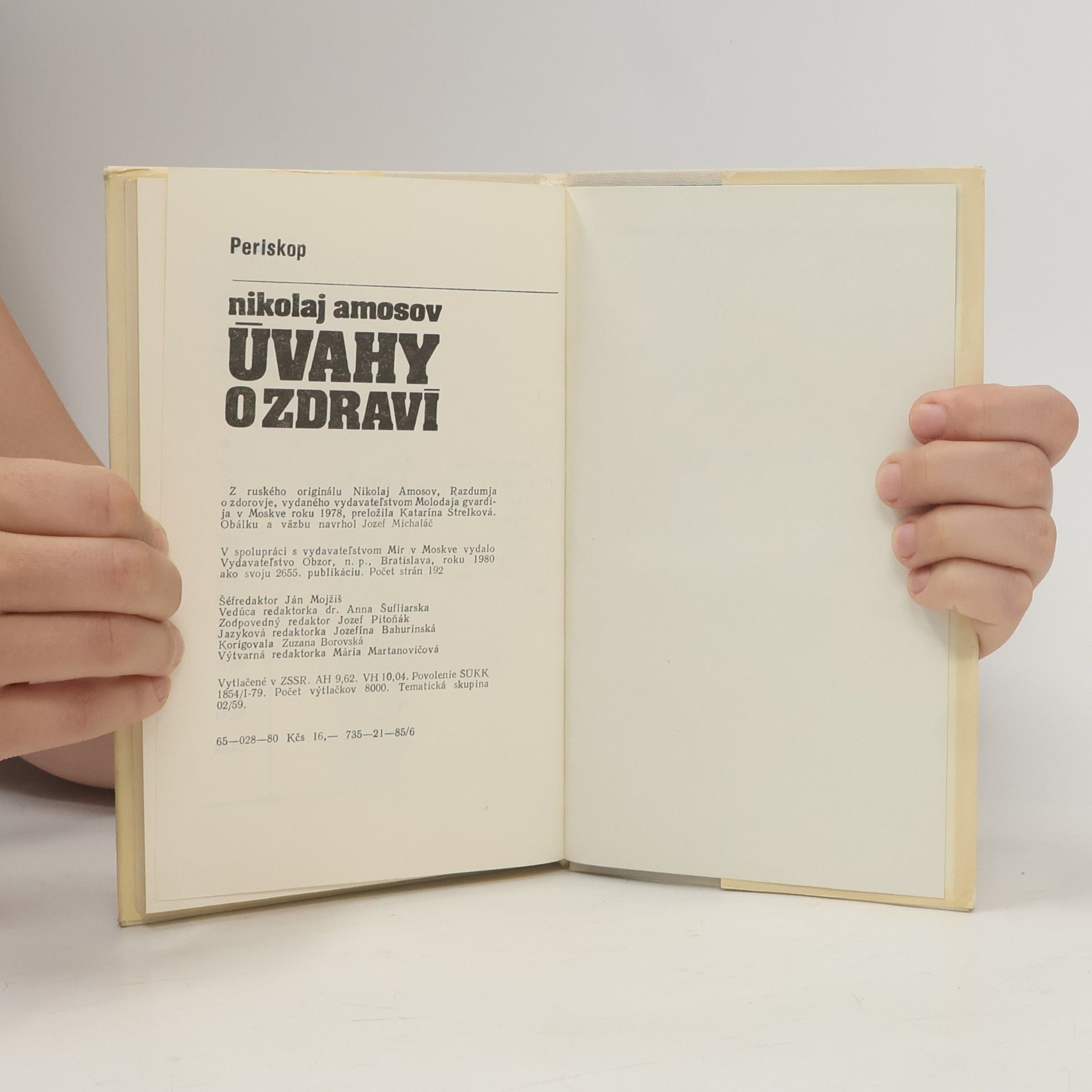 Nikolaj Amosov Úvahy o zdraví