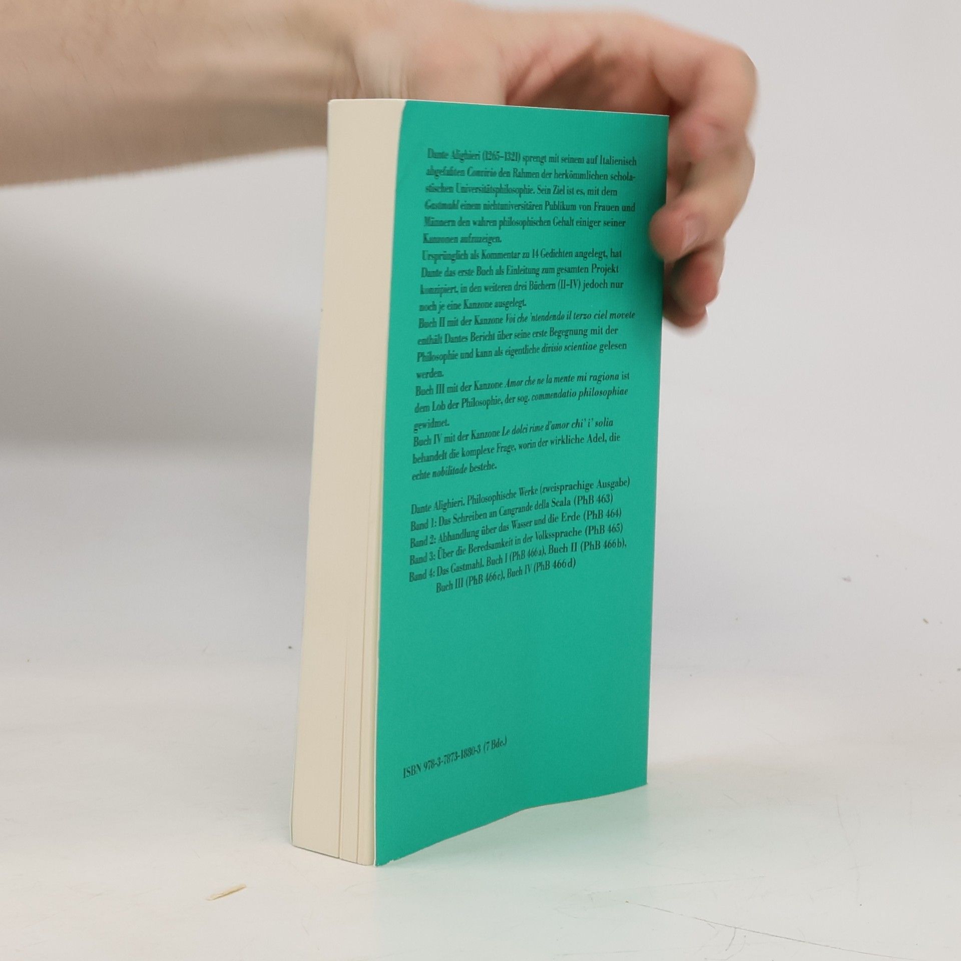 Dante Alighieri Das Gastmahl. Viertes Buch