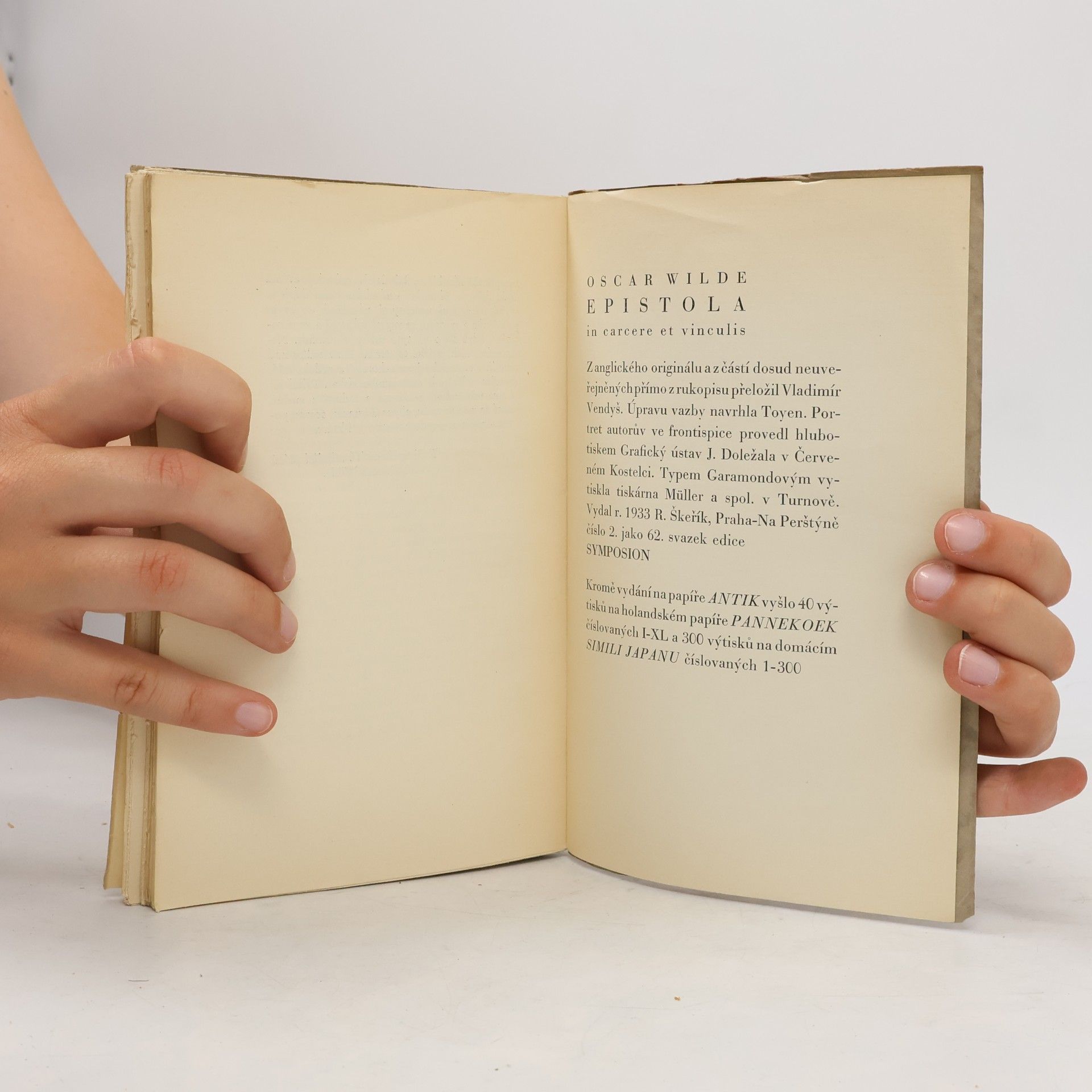 Oscar Wilde Epistola in carcere et vinculis