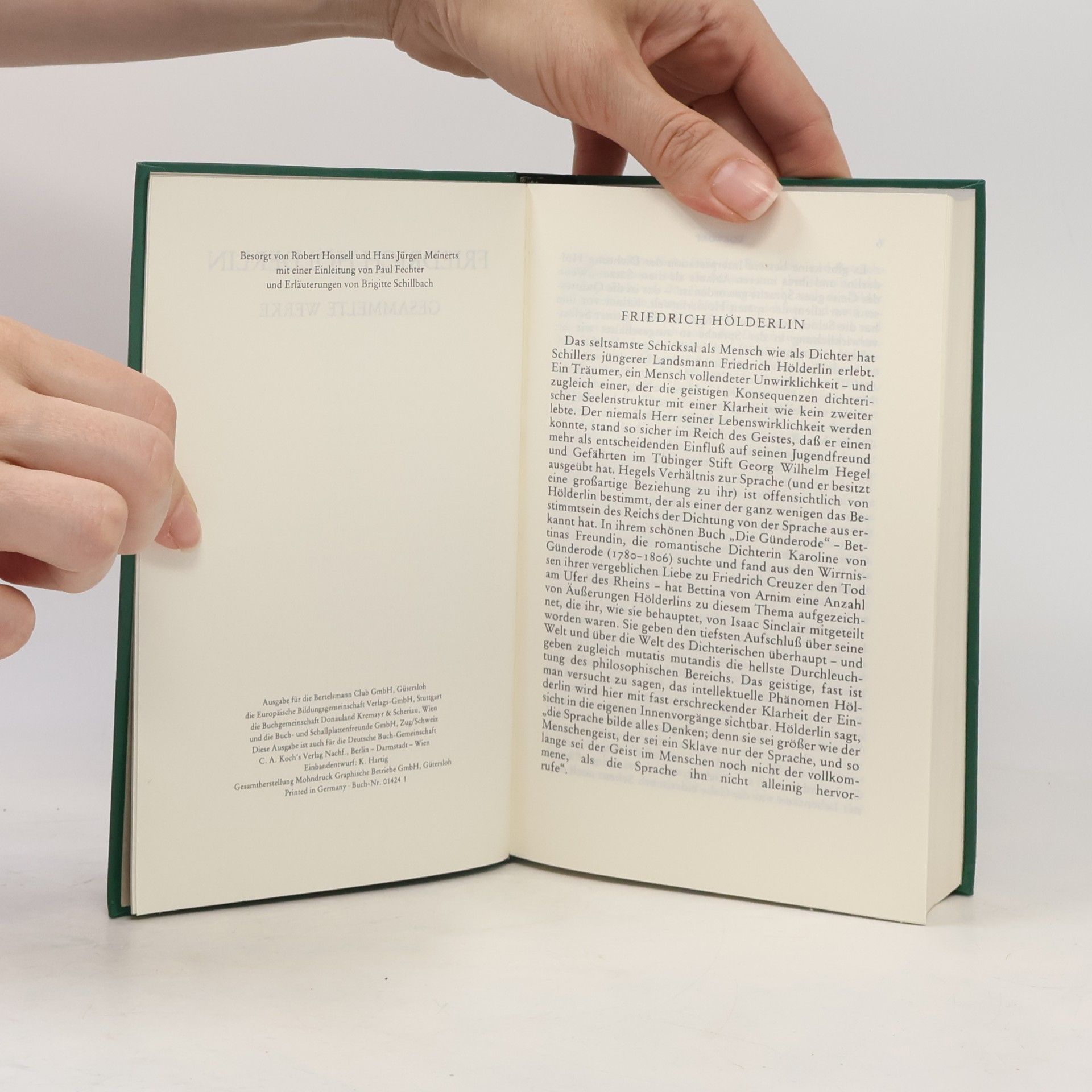 Friedrich Hölderlin Gesammelte Werke