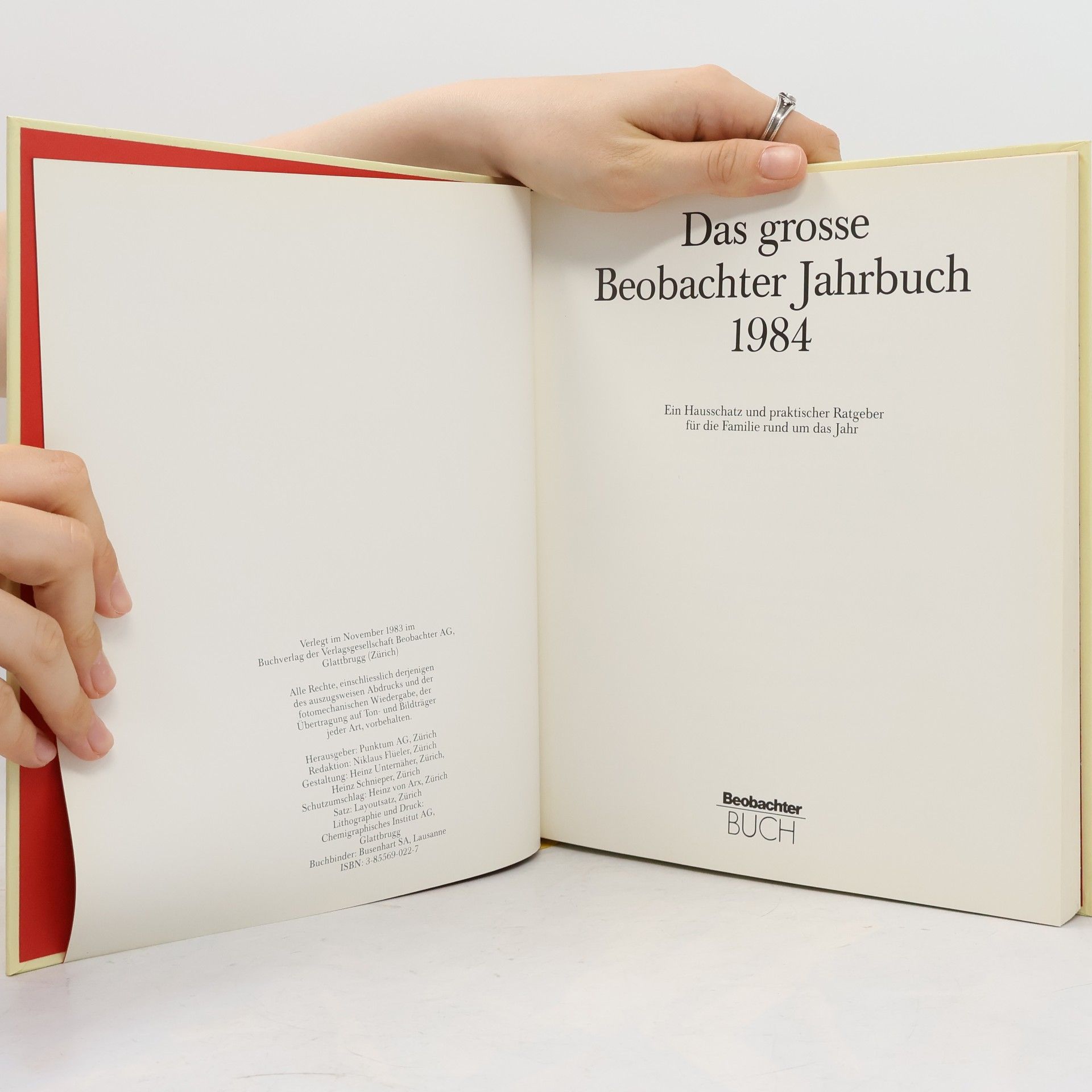 Niklaus Flüeler Das grosse Beobachter Jahrbuch 1984