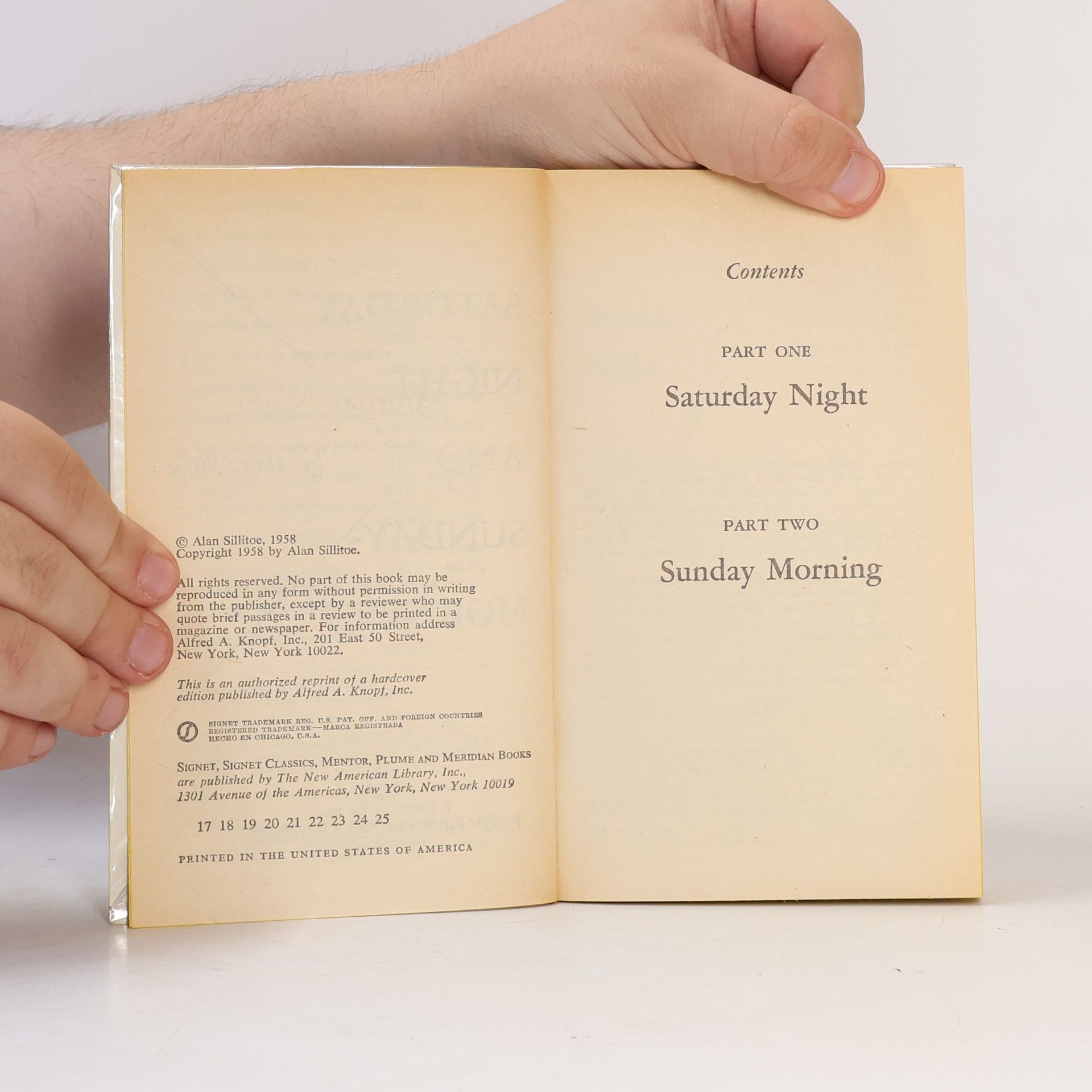Alan Sillitoe Saturday Night and Sunday Morning