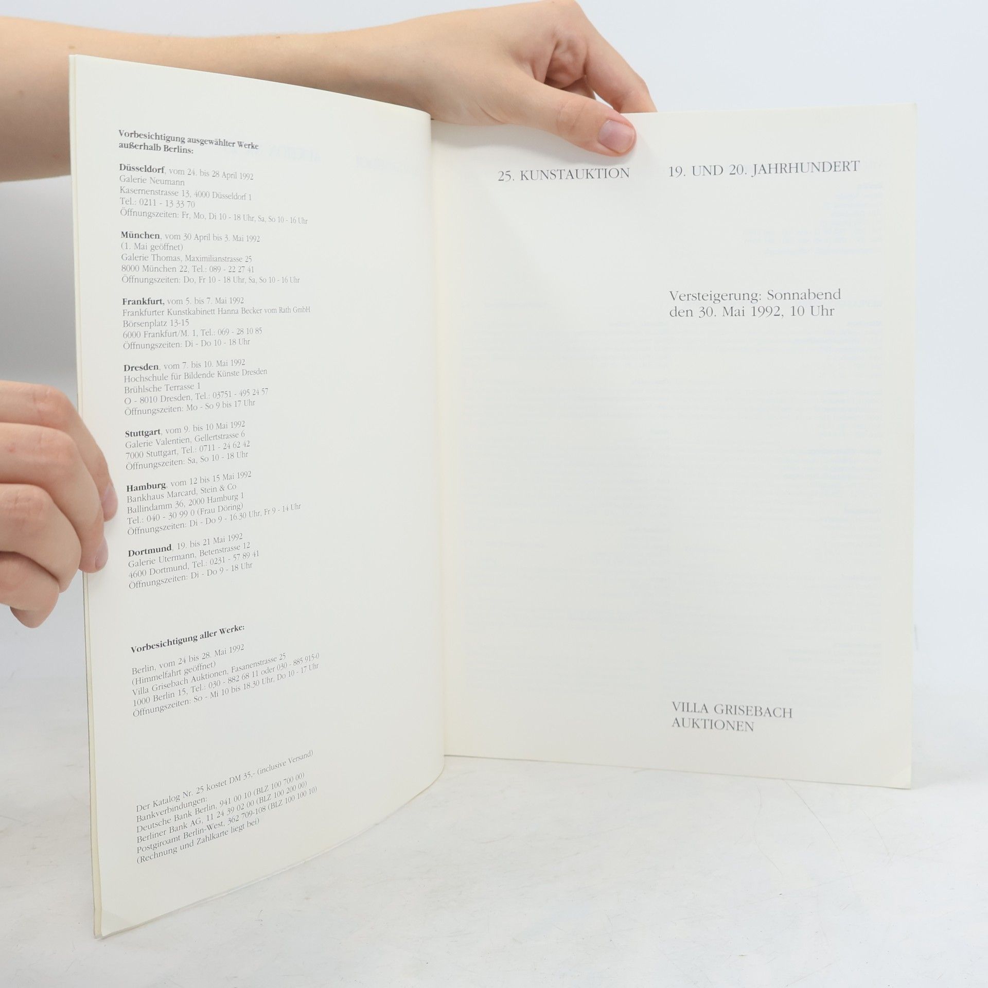 Collectif d'auteurs Villa Grisebach Auktionen Nr. 25