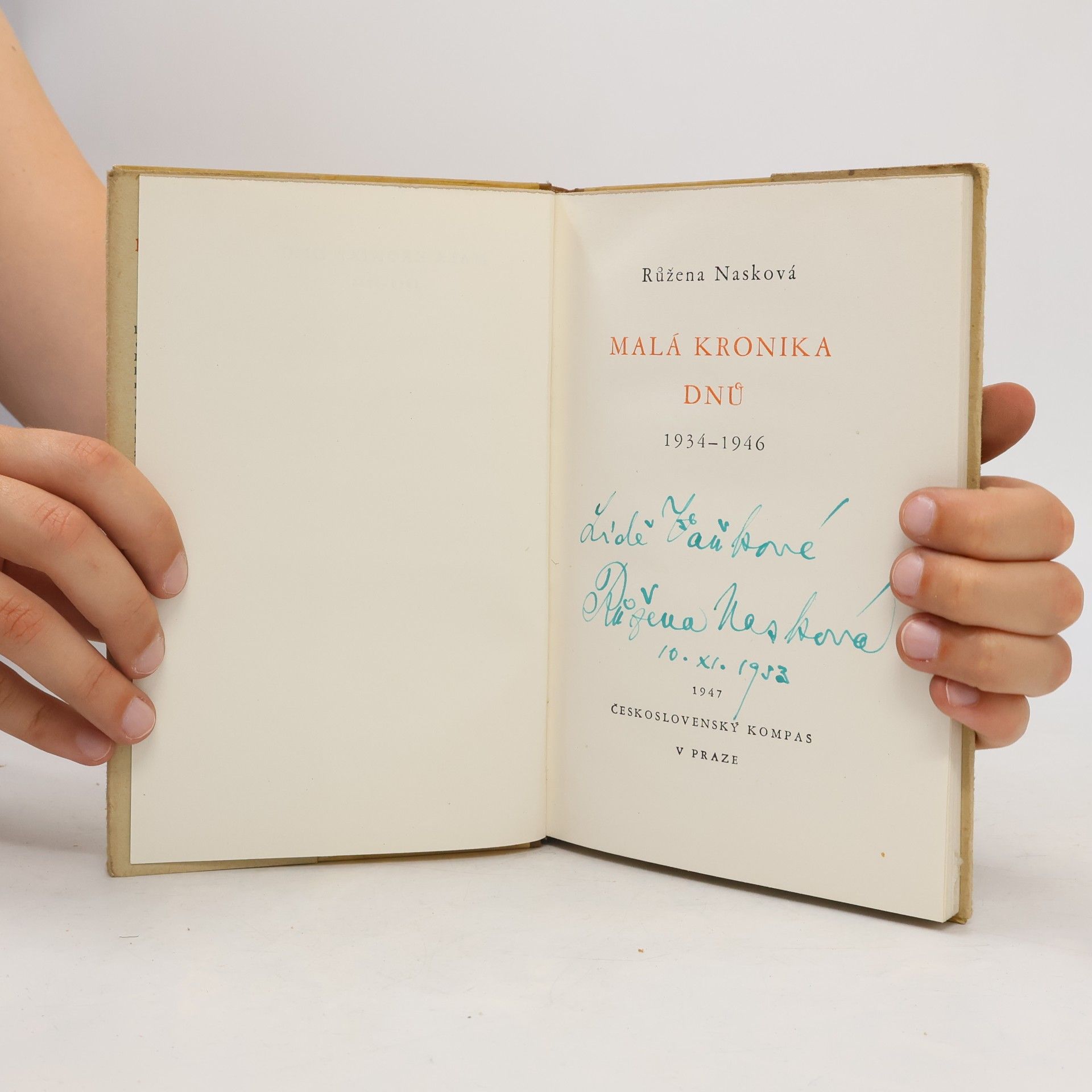 Růžena Nasková Malá kronika dnů : 1934-1946