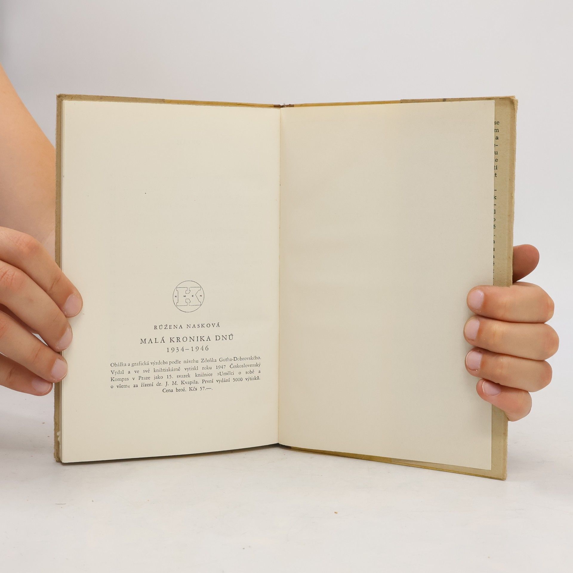 Růžena Nasková Malá kronika dnů : 1934-1946