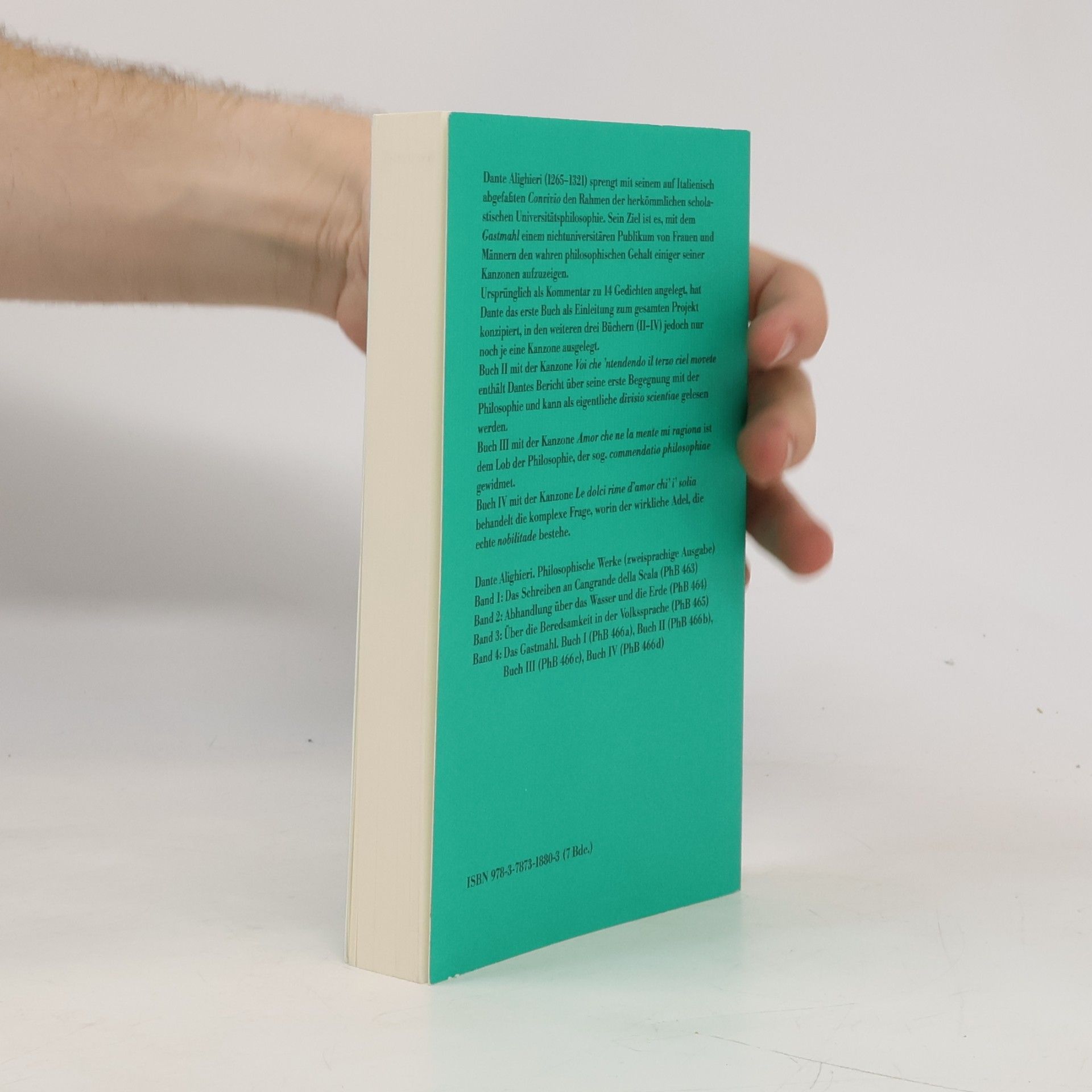 Dante Alighieri Das Gastmahl: Erstes Buch