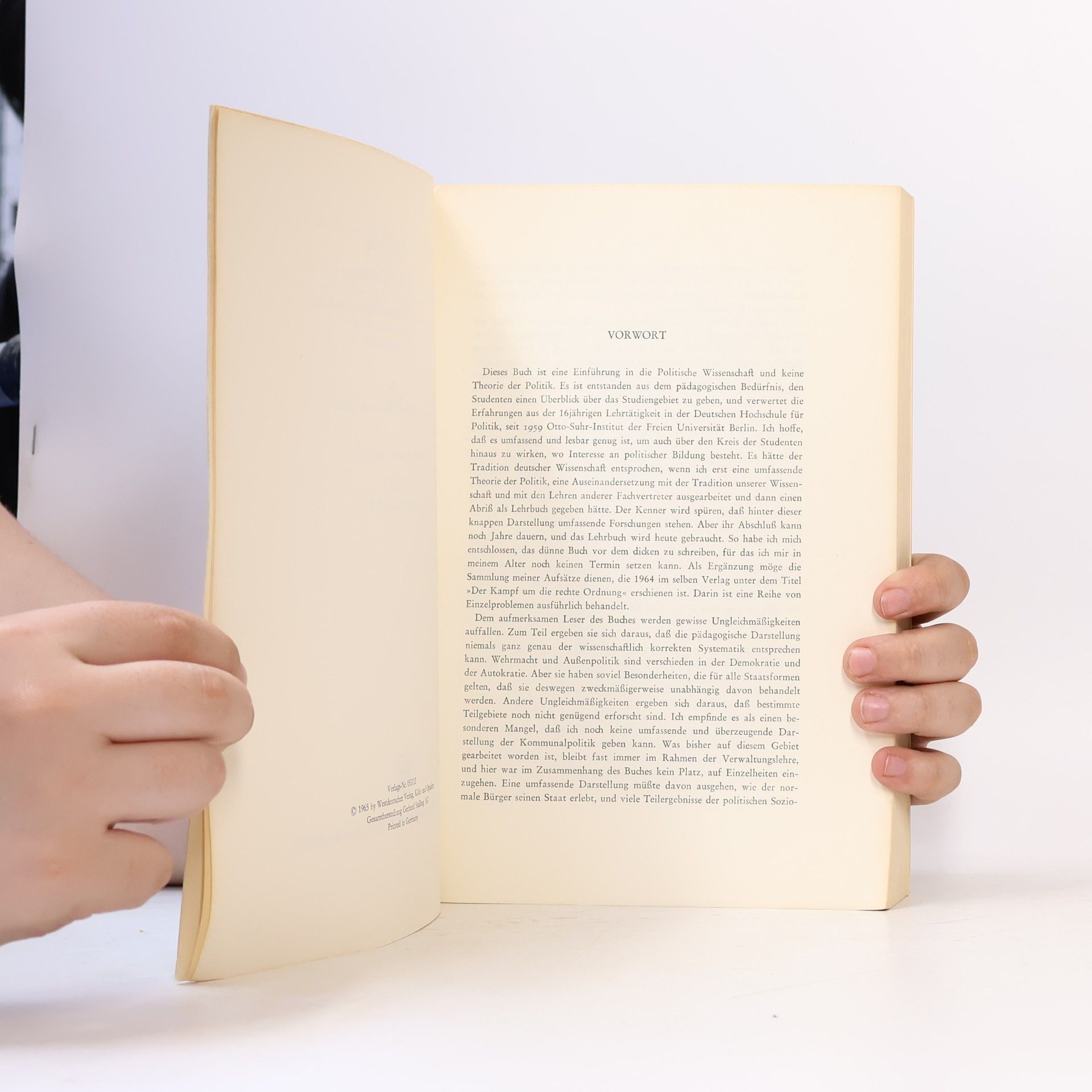 Otto Heinrich von der Gablentz Einführung in die politische Wissenschaft