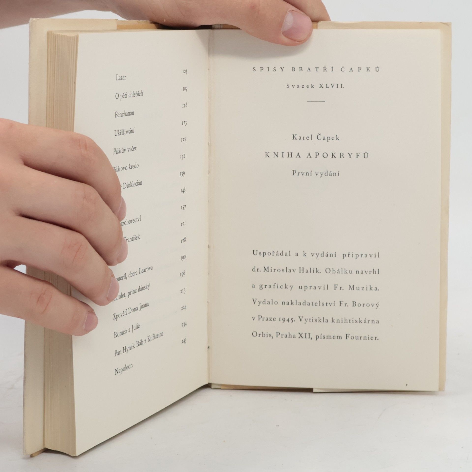 Karel Čapek Kniha apokryfů