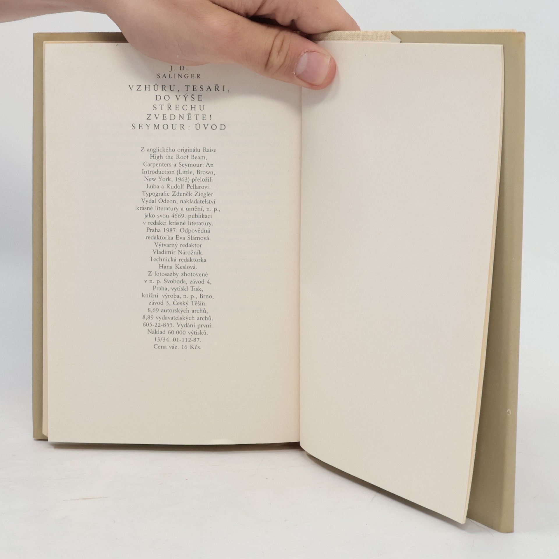 J. D. Salinger Vzhůru, tesaři, do výše střechu zvedněte! Úvod