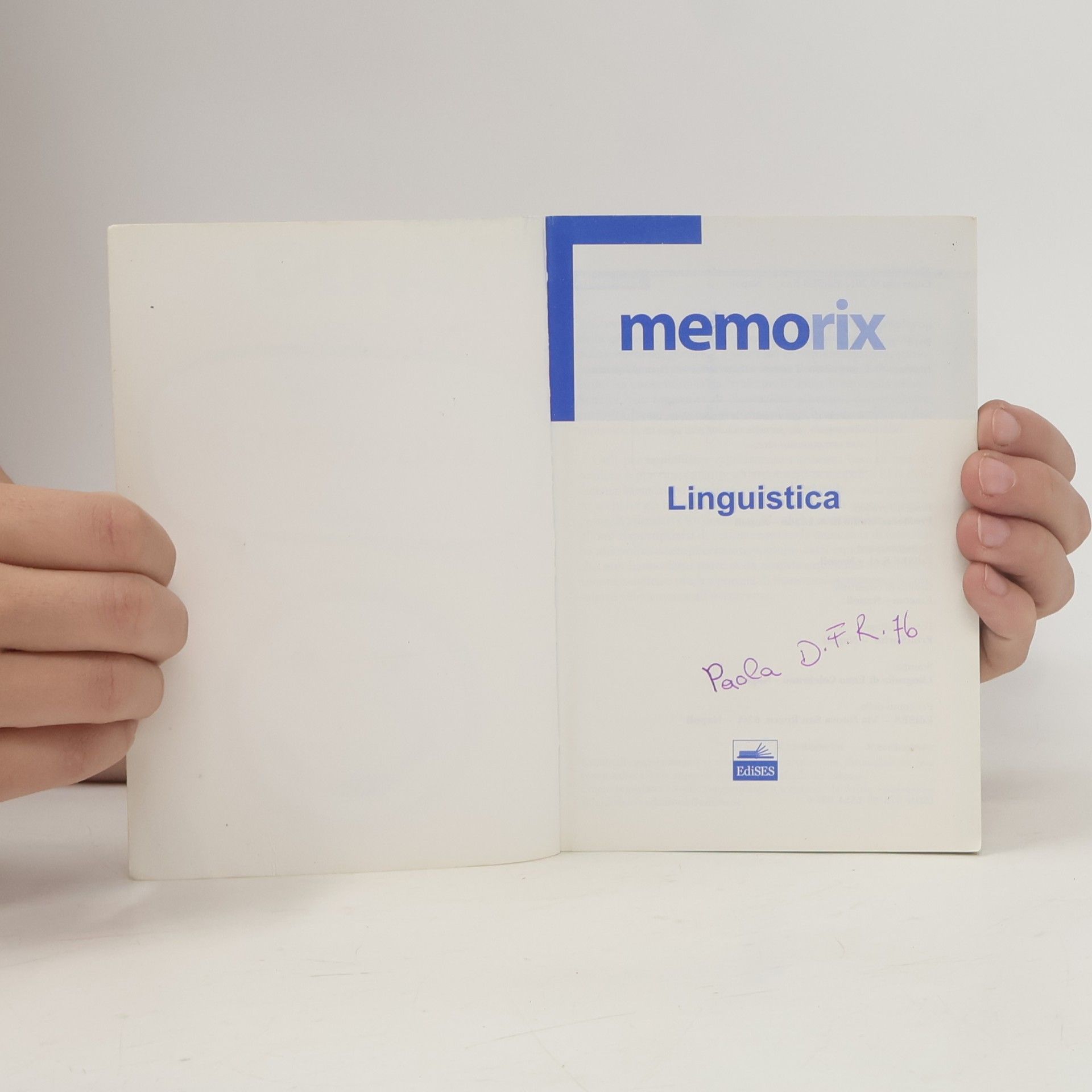 Francesca de Robertis Memorix - 1/5: Linguistica