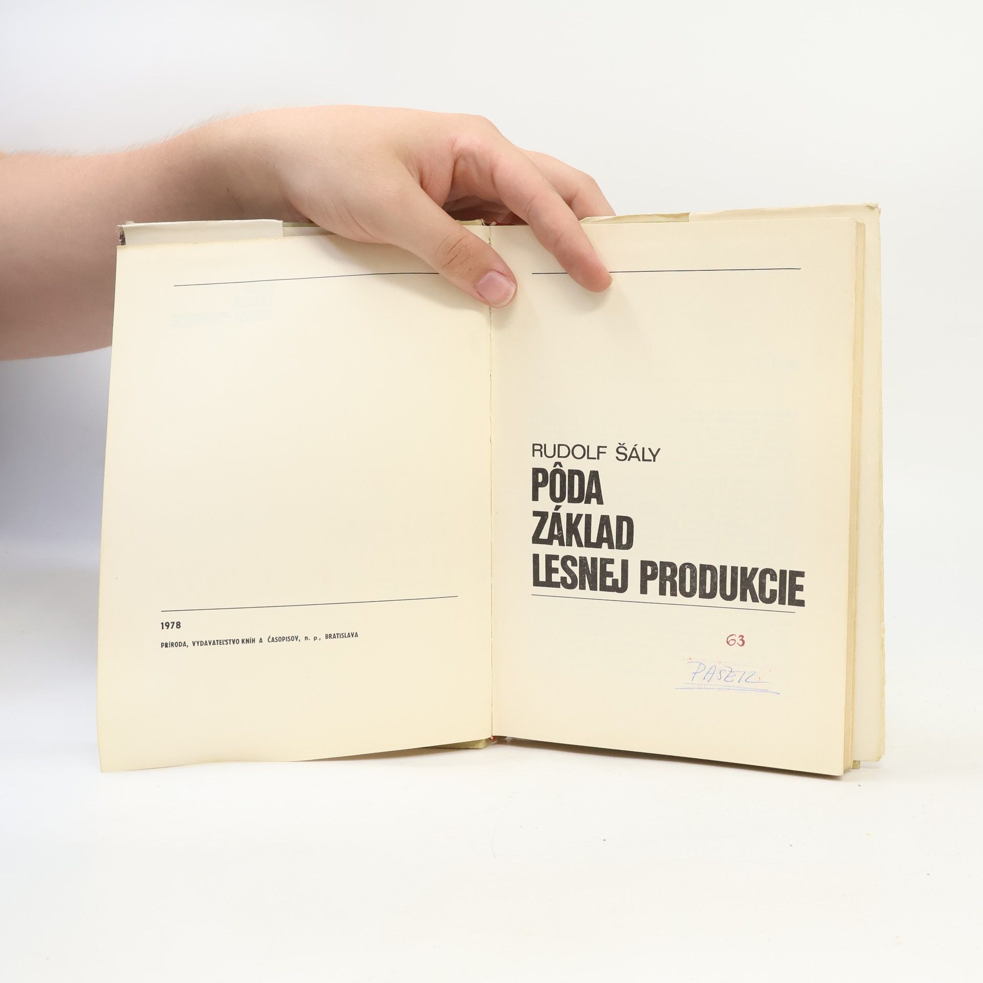 Rudolf Šály Pôda základ lesnej produkcie