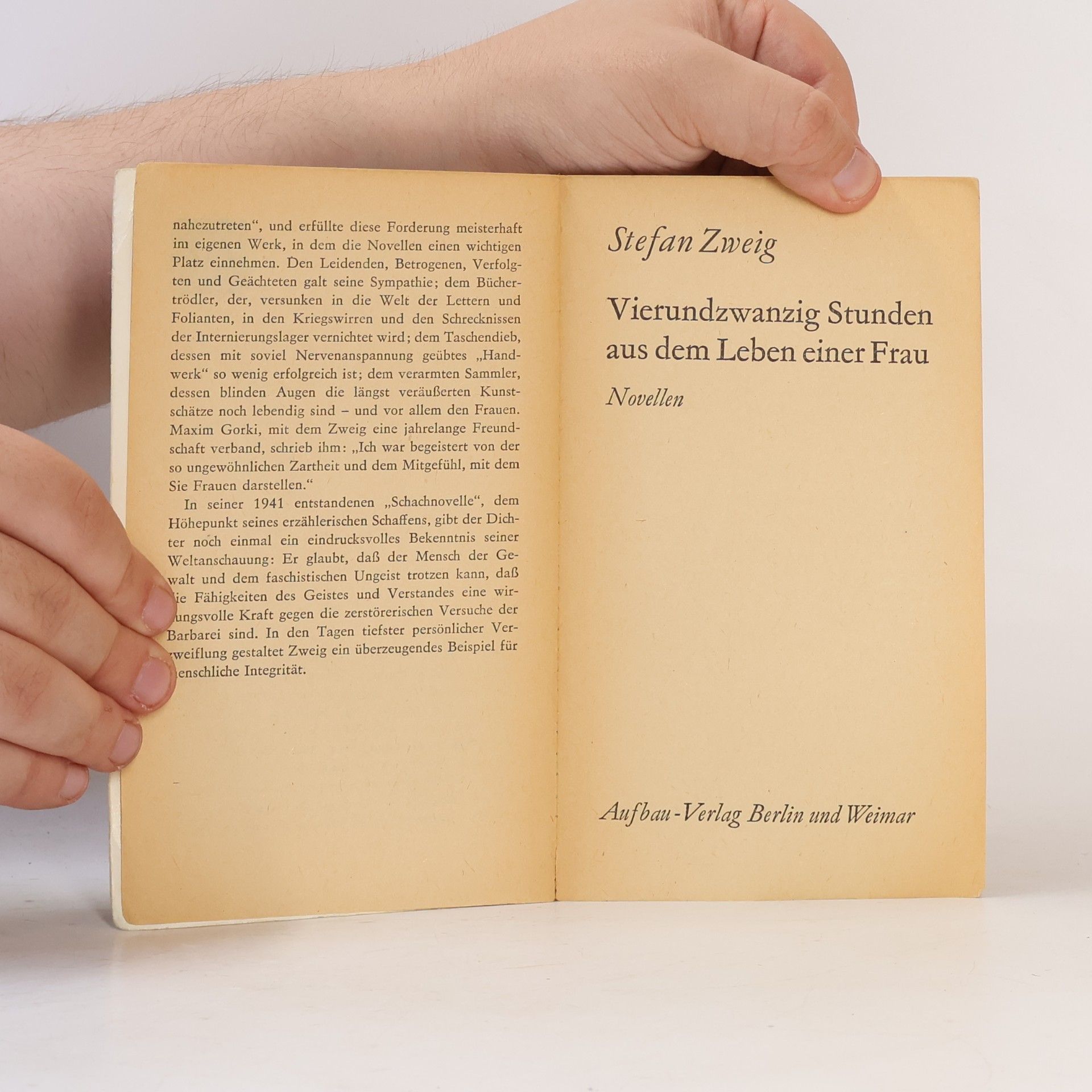 Stefan Zweig Vierundzwanzig stunden aus dem Leben einer Frau