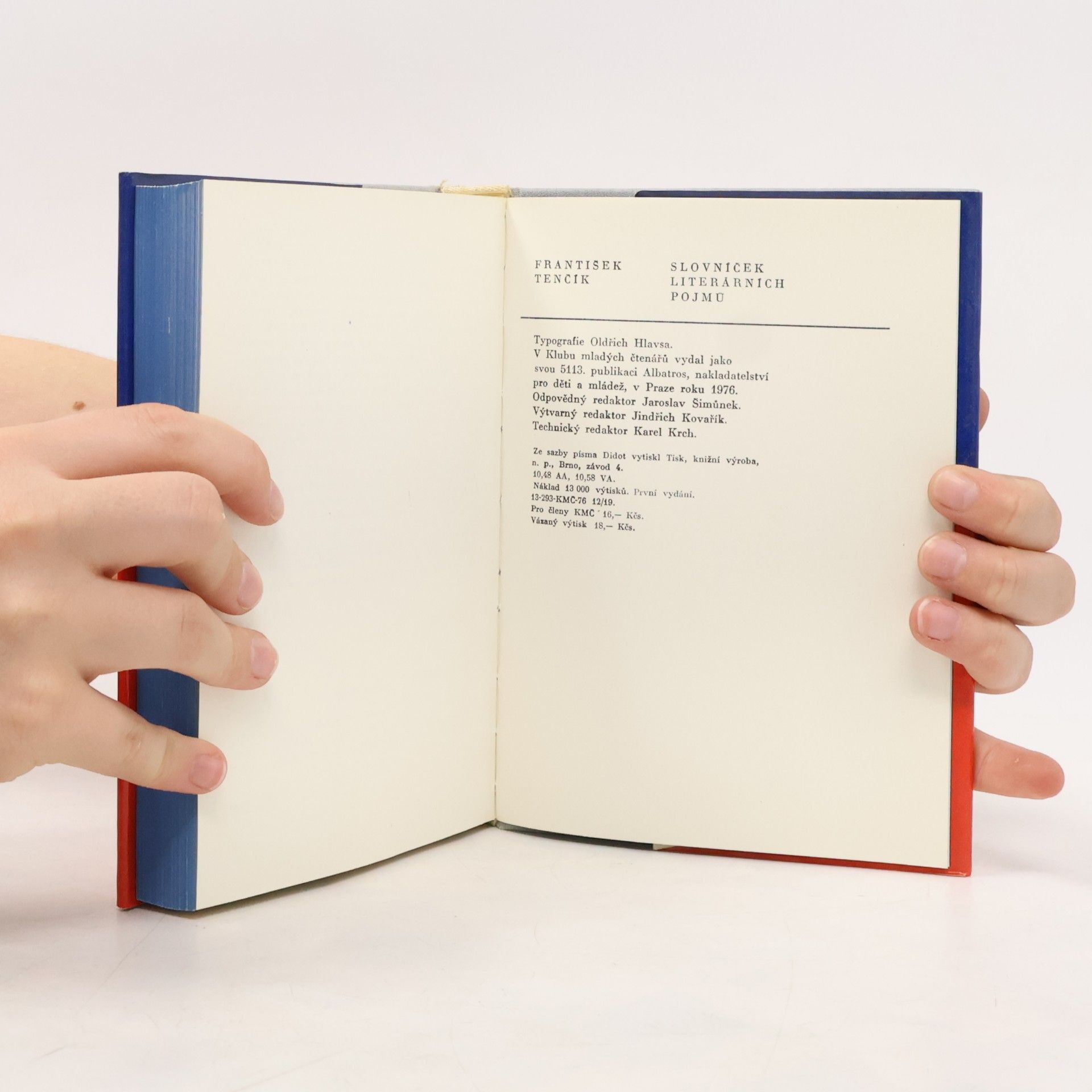 František Tenčík Slovníček literárních pojmů