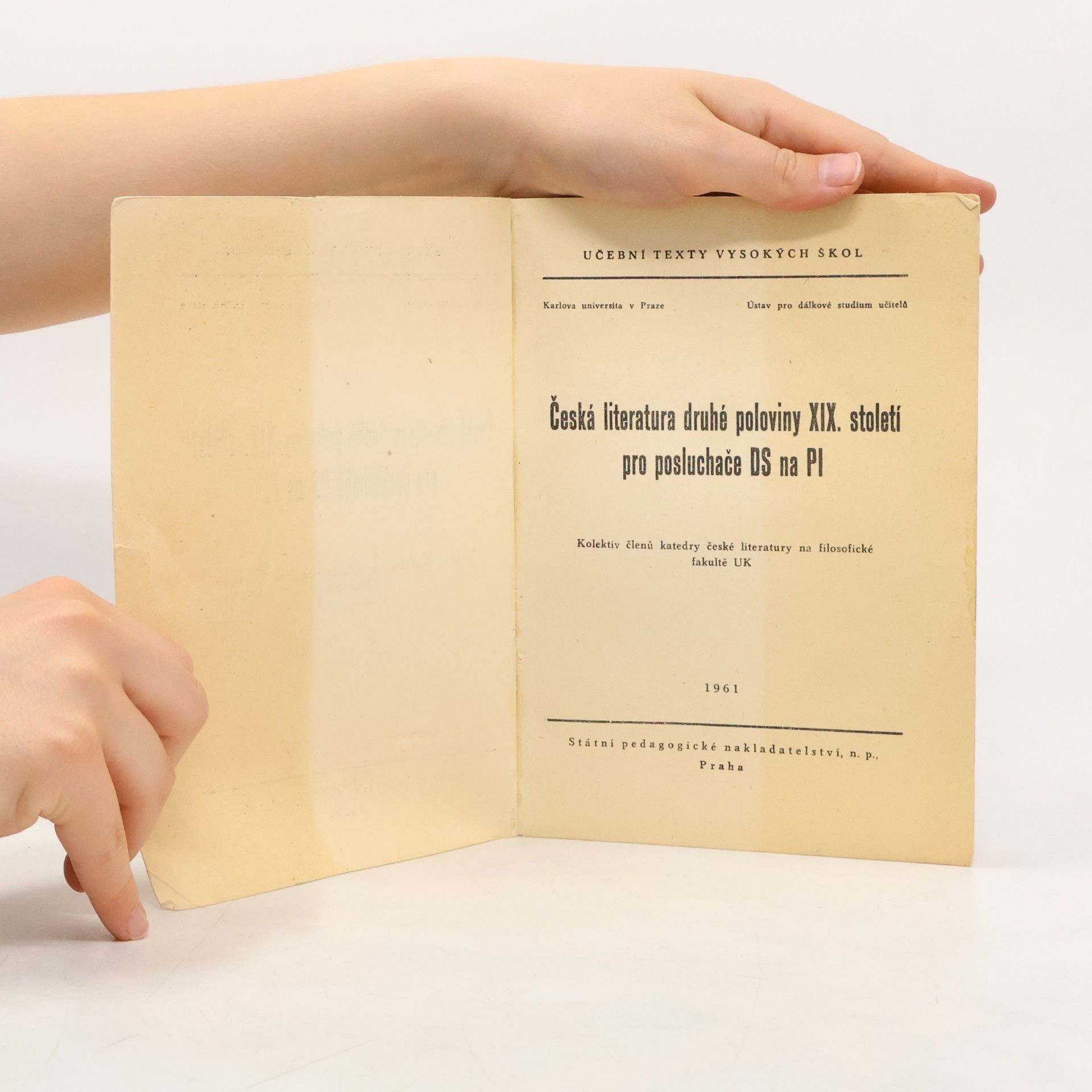 Karel Krejčí Česká literatura druhé poloviny XIX. století pro posluchače DS na PI