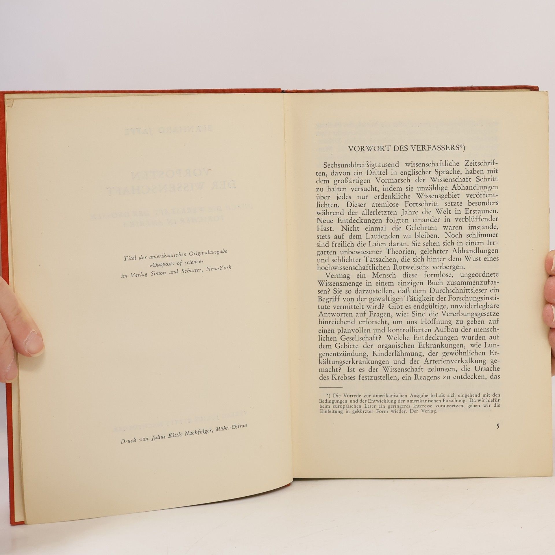 Bernhard Jaffe Vorposten der Wissenschaft
