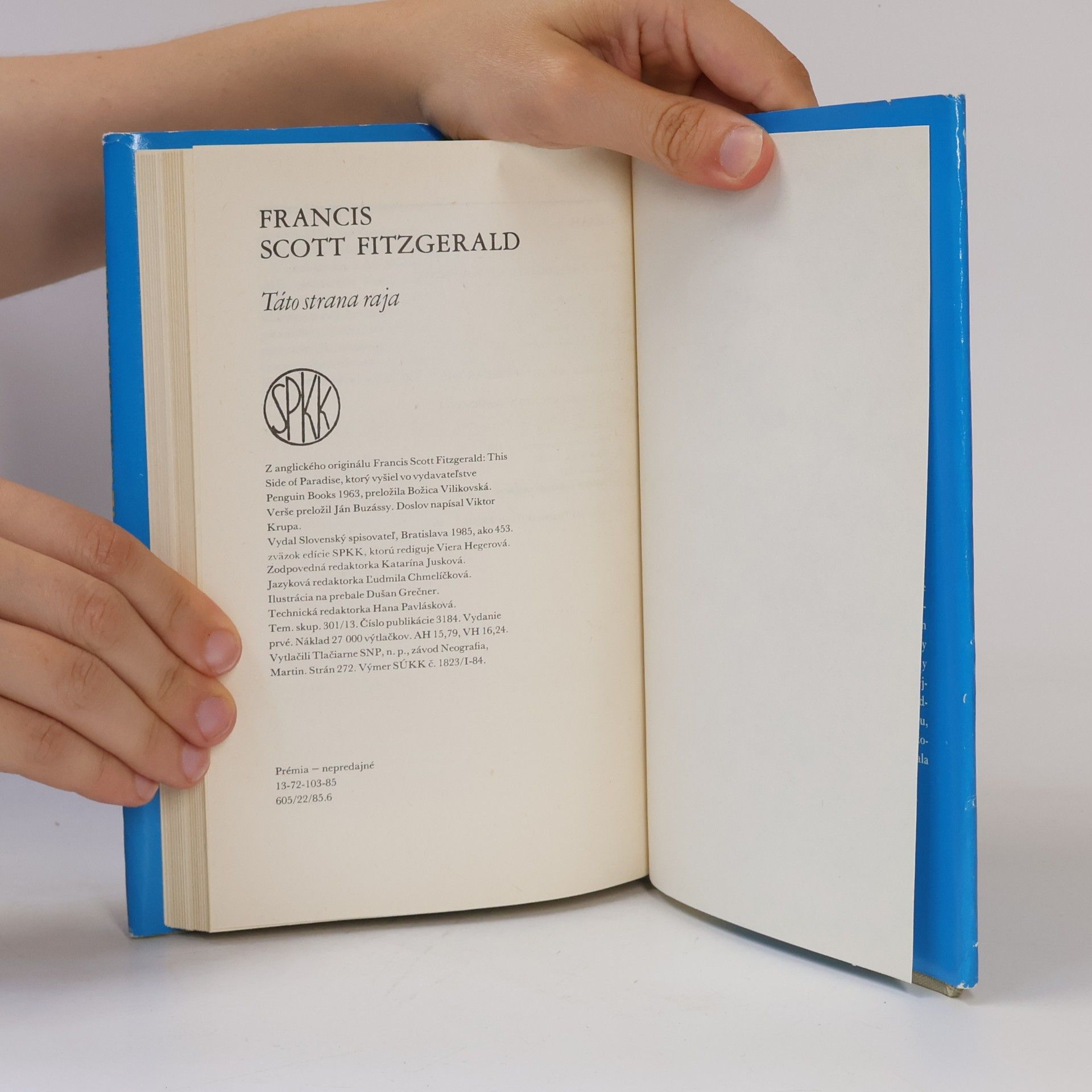 F. Scott Fitzgerald Táto strana raja