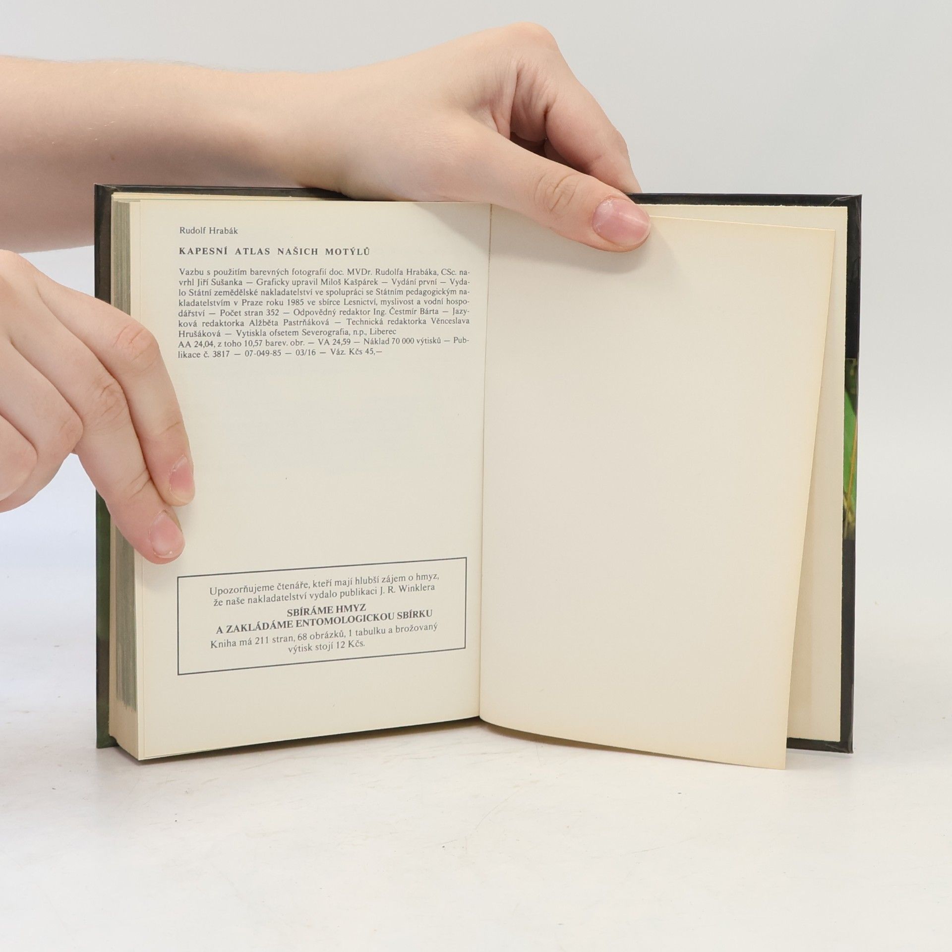 Rudolf Hrabák Kapesní atlas našich motýlů