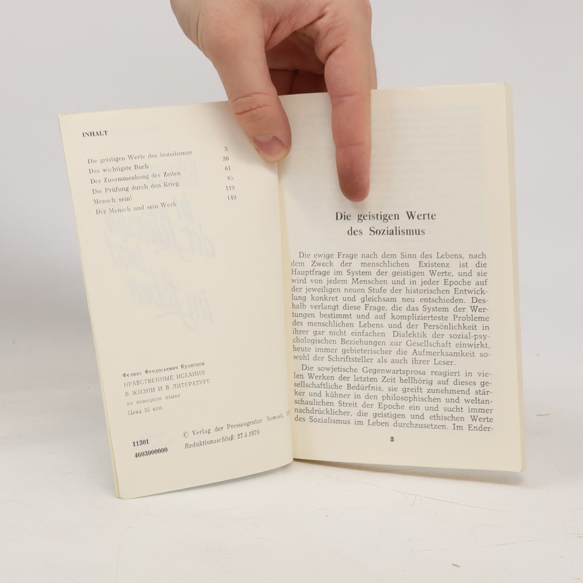 Felix Kusnezow Ethische Probleme in der Literatur und im Leben