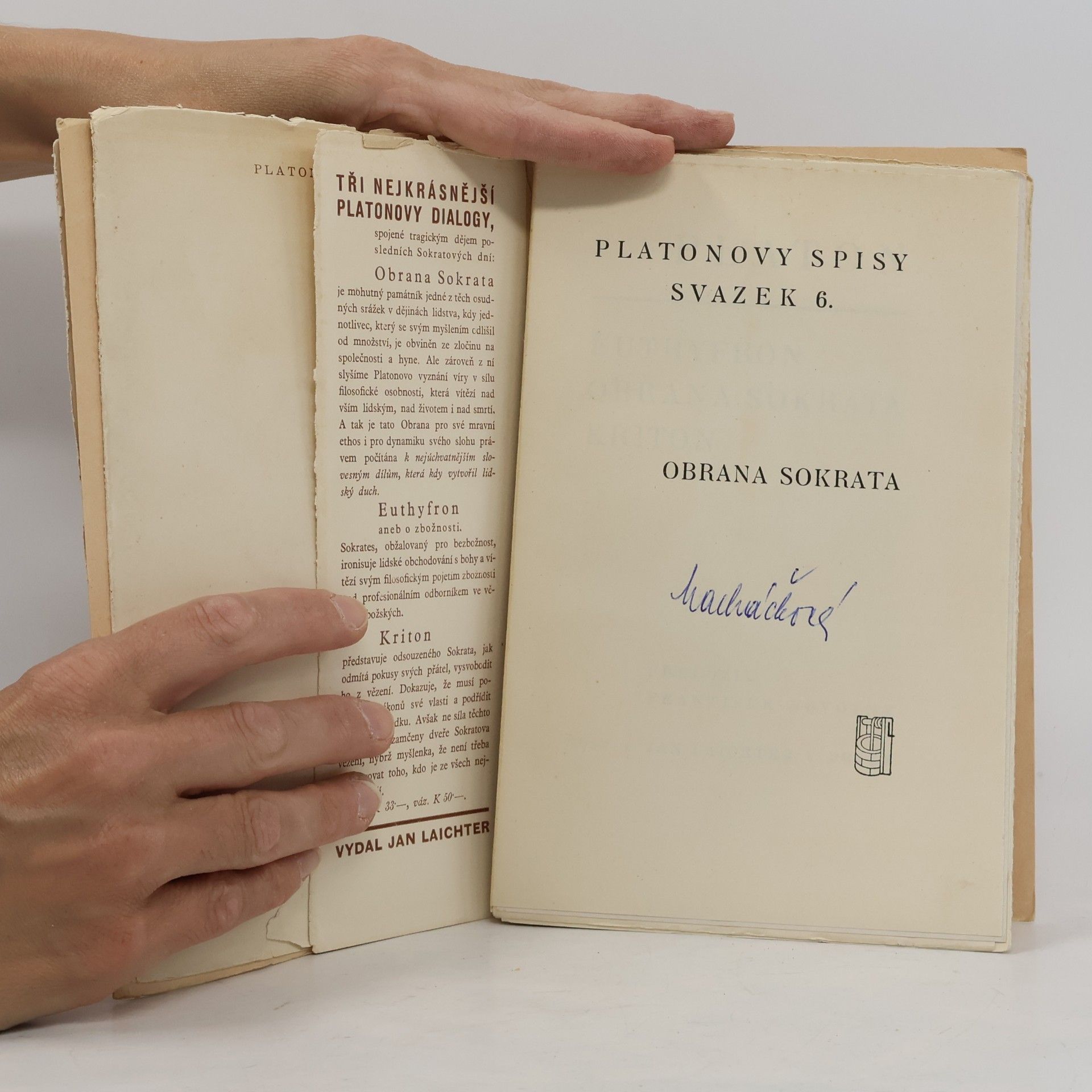 Platón Euthyfron. Obrana Sokrata. Kriton