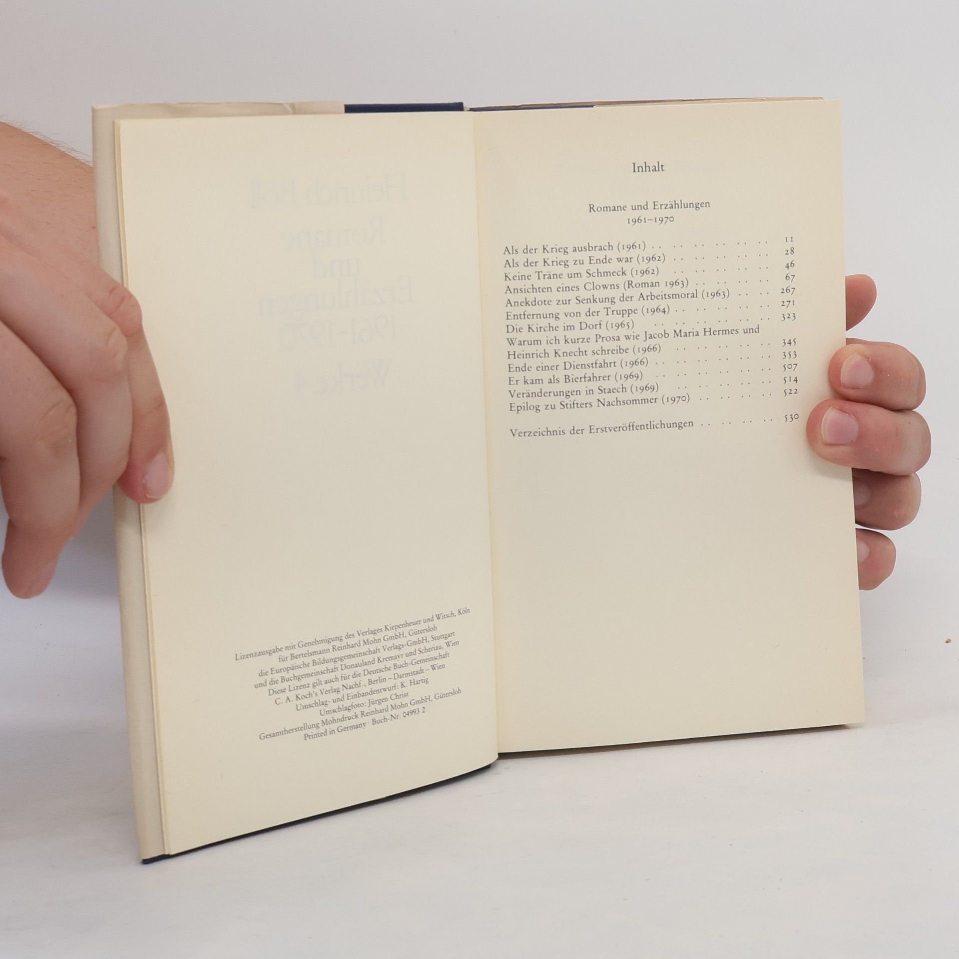 Heinrich Böll Romane und Erzählungen 1961-1970. Werke 4