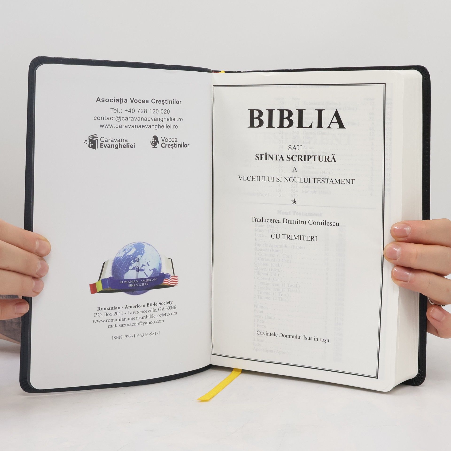 Dumitru Cornilescu Biblia sau Sfânta Scriptură a Vechiului și Noului Testament cu Trimiteri