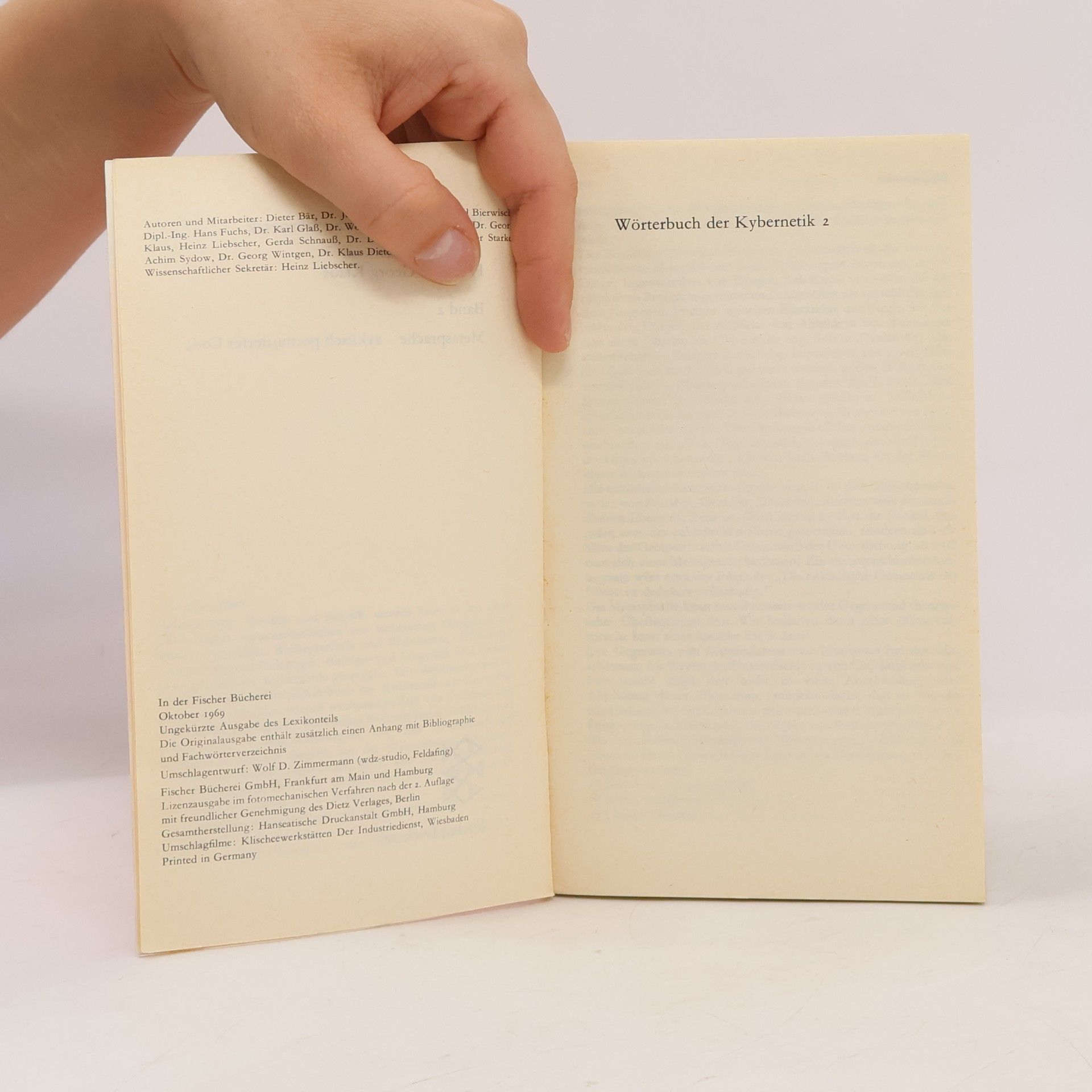 Klaus-Georg Wey Wörterbuch der Kybernetik 2 M-Z