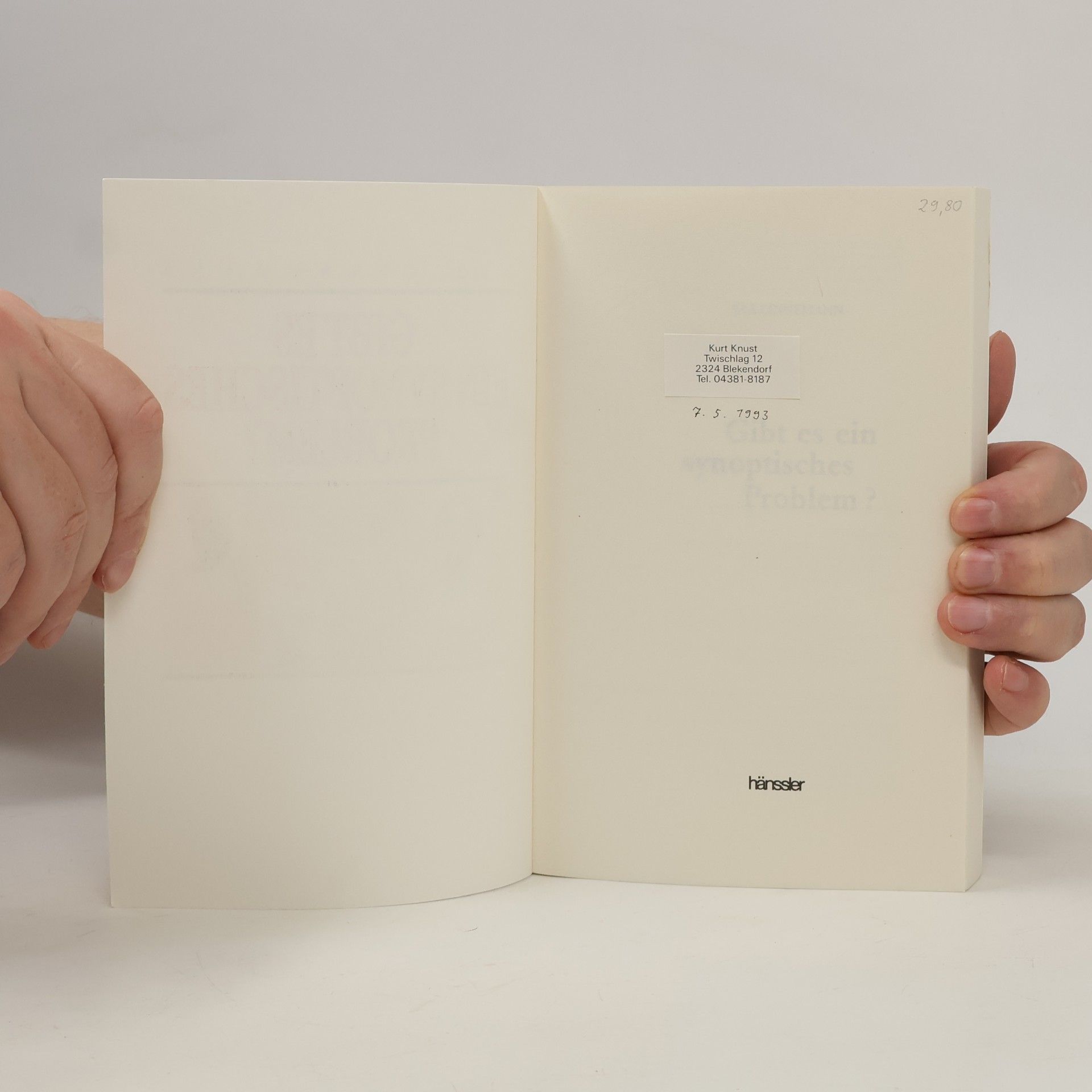 Eta Linnemann Hänssler TFG - Theologie für die Gemeinde: Gibt es ein synoptisches Problem?