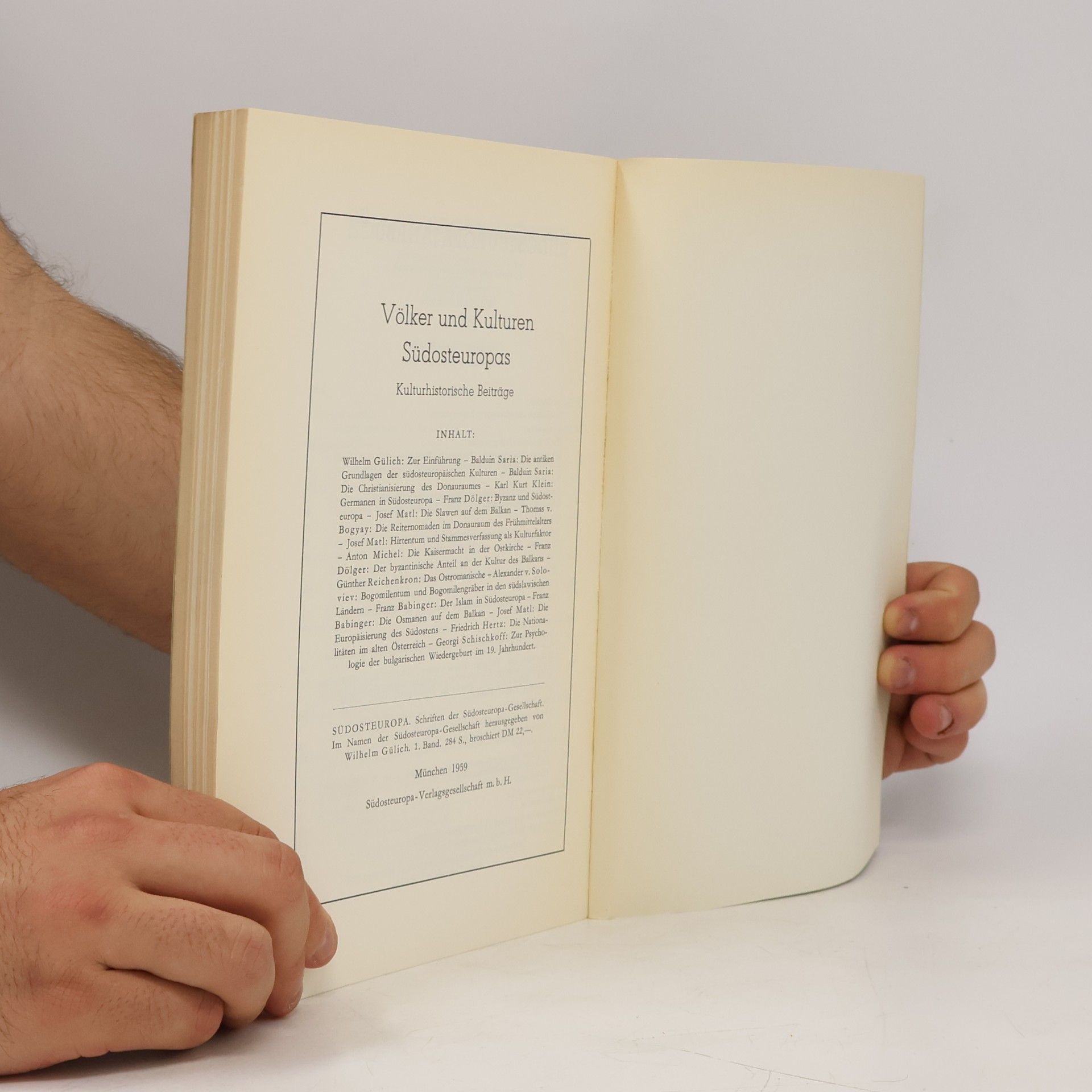 Wilhelm Gülich Südosteuropa Jahrbuch 3. Band