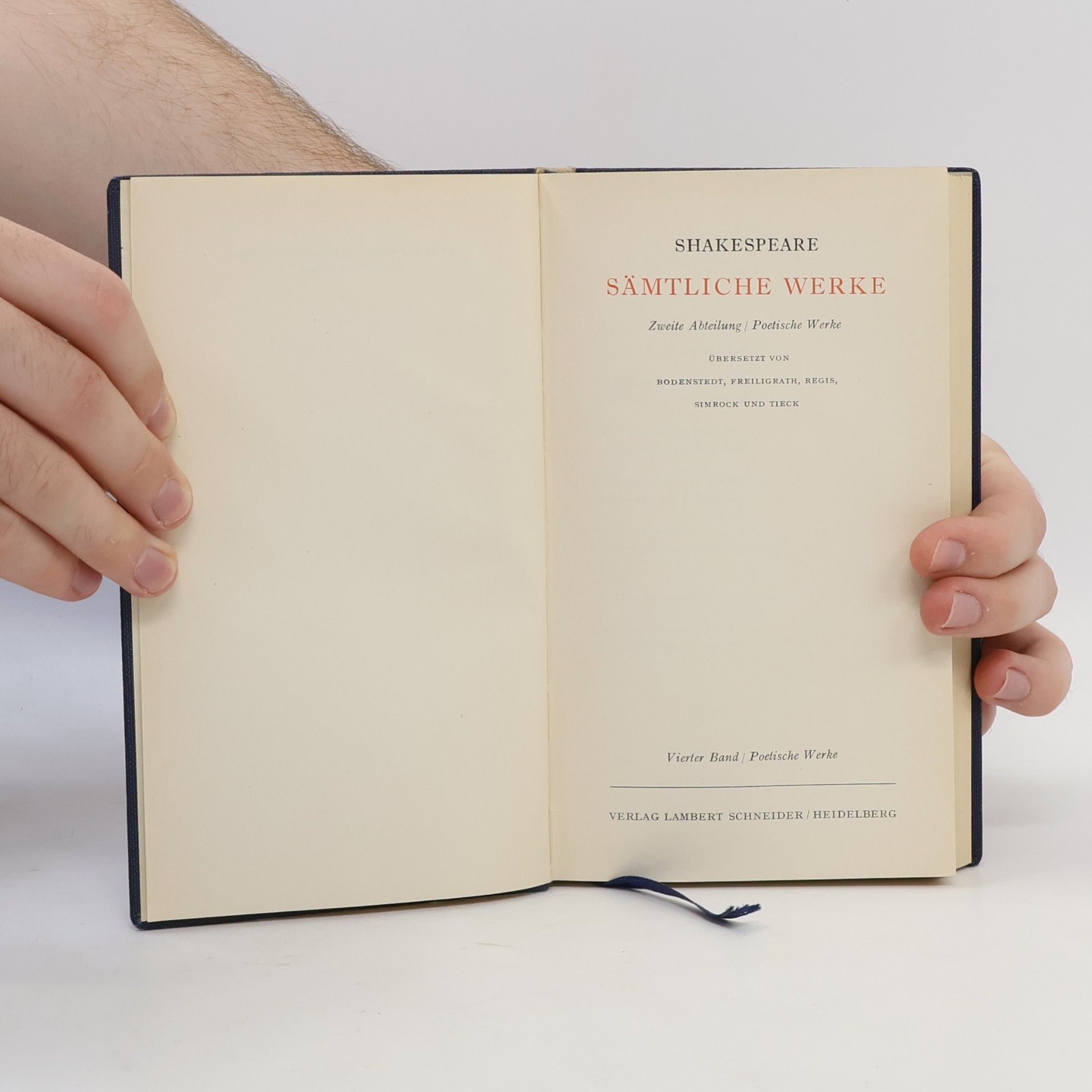 William Shakespeare Shakespeares sämtliche dramatische Werke IV.