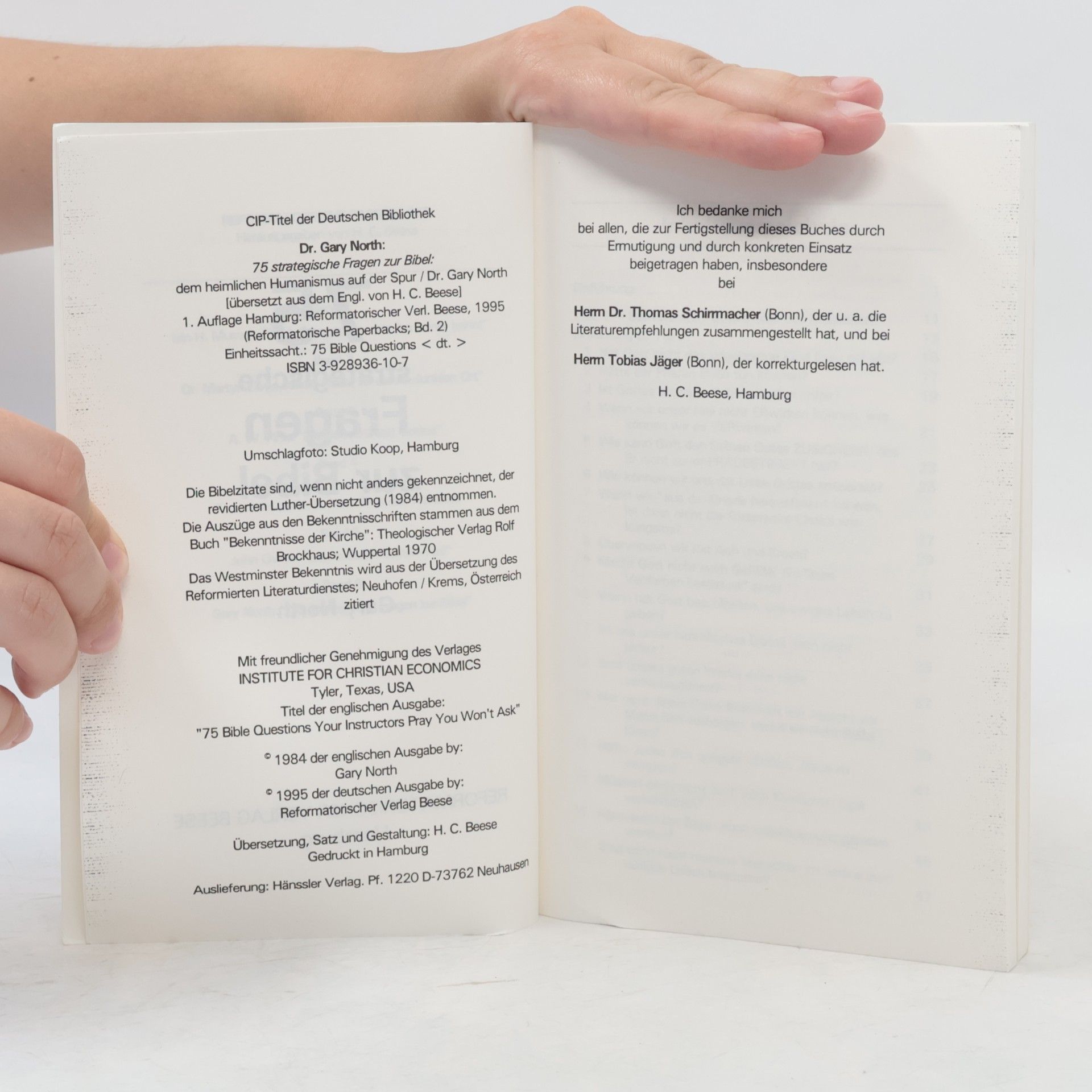 Gary North Reformatorische Paperbacks: 75 strategische Fragen zur Bibel