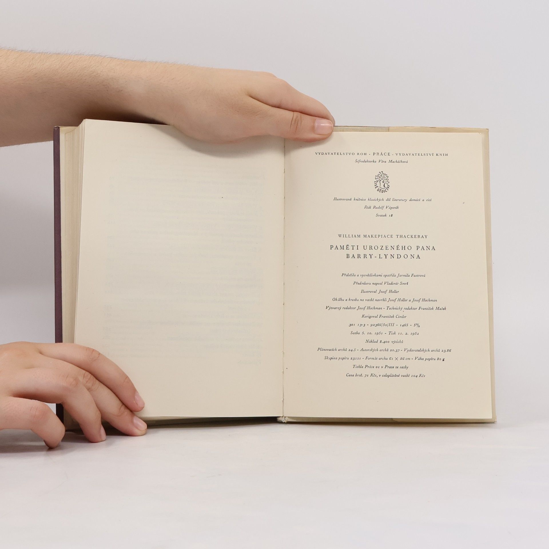 William Makepeace Thackeray Paměti urozeného pána Barry-Lyndona