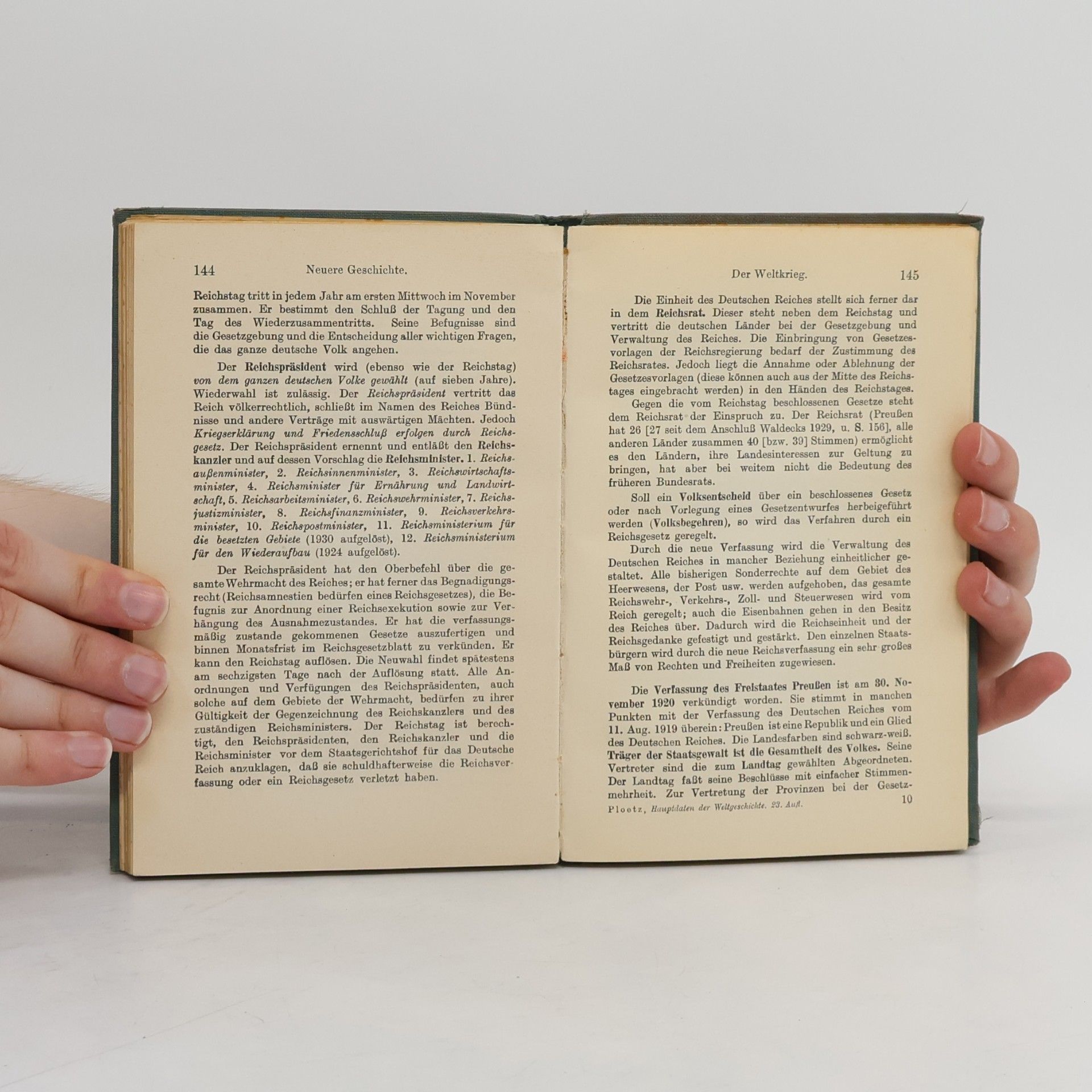 Karl Julius Ploetz Hauptdaten der Weltgeschichte