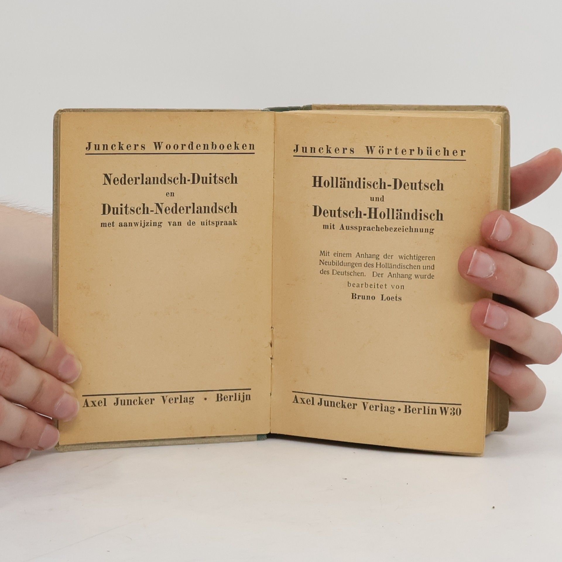 Bruno Loets Junckers Wörterbücher. Holländisch-Deutsch und Deutsch-Holländisch