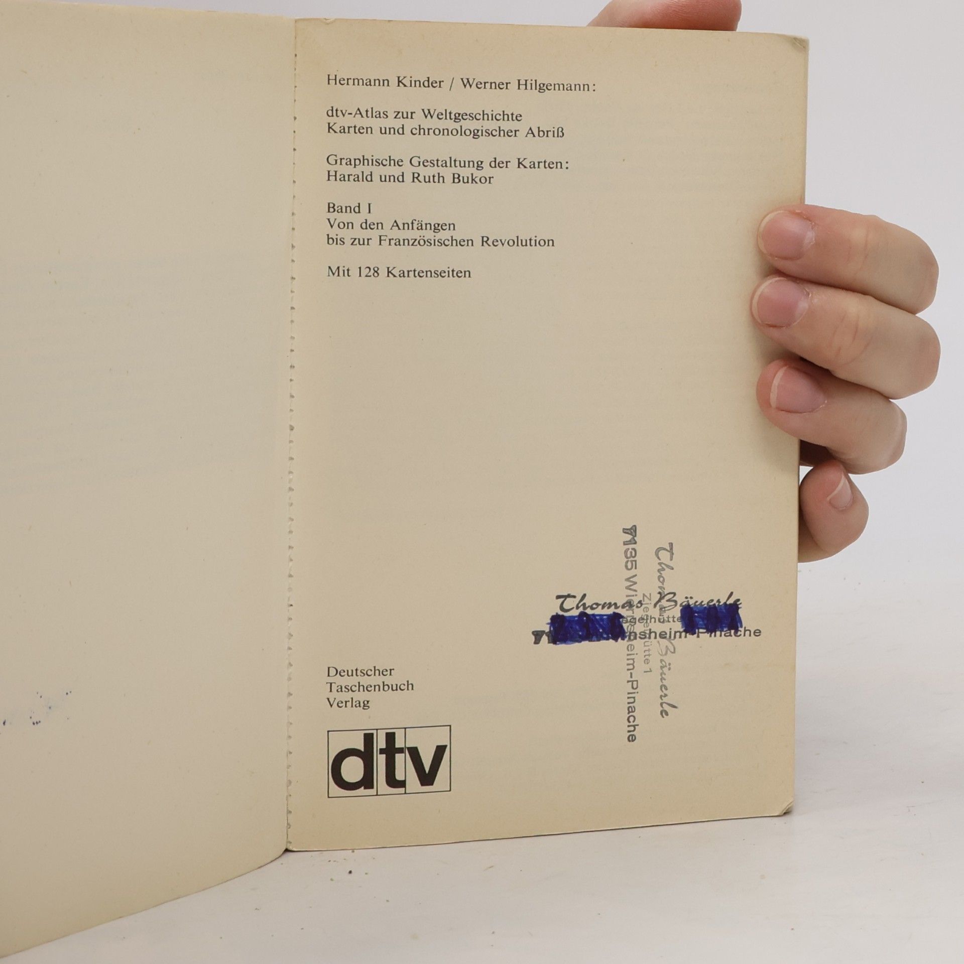 Hermann Kinder Atlas zur Weltgeschichte. Band 2